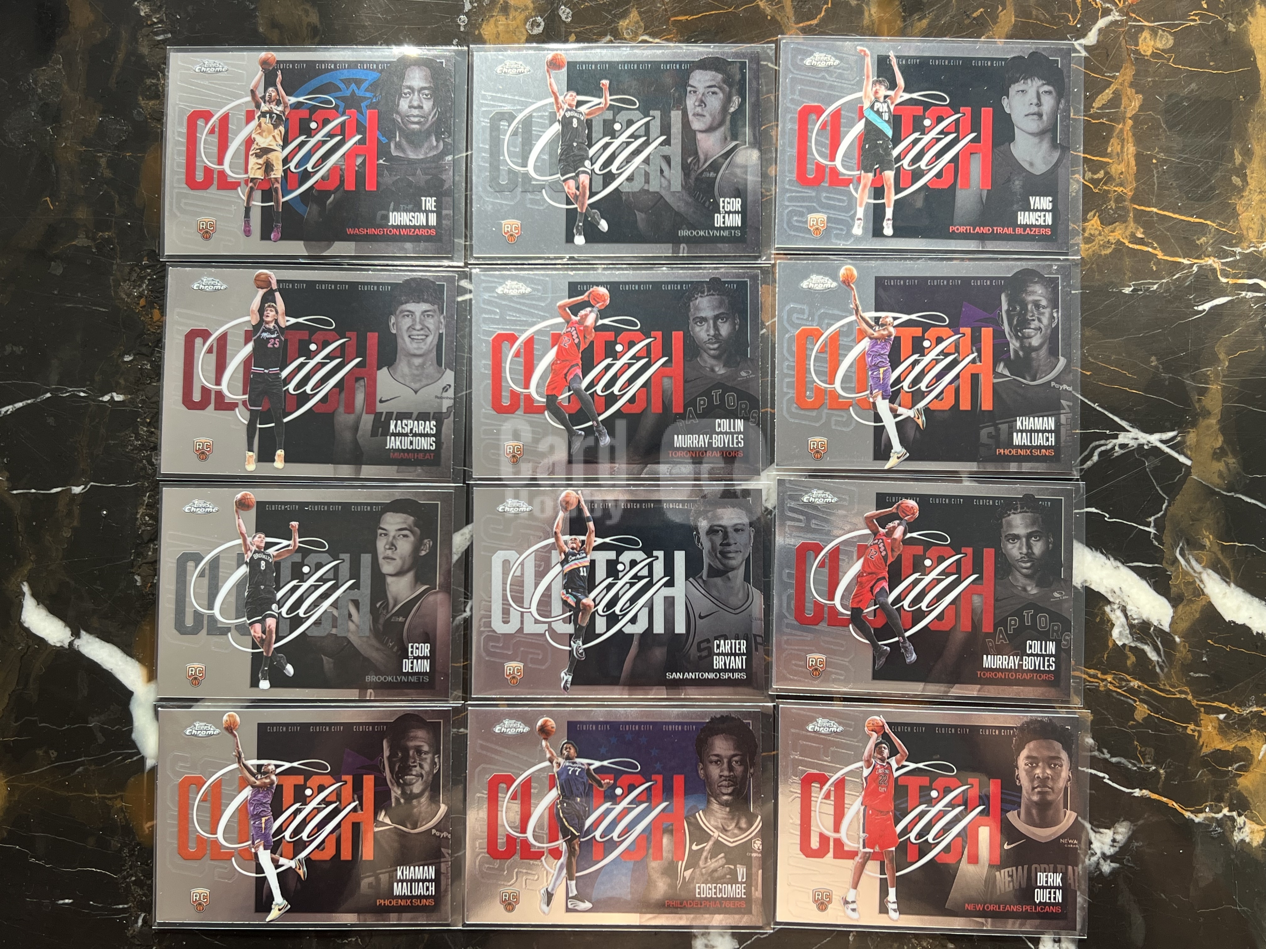 2026 Topps update 多人 chrome 12张 新秀RC 横板 city 特卡 打包!!杨瀚森 杰明 VJ艾奇库姆 奎因等 全是好秀!!凑套必备!!