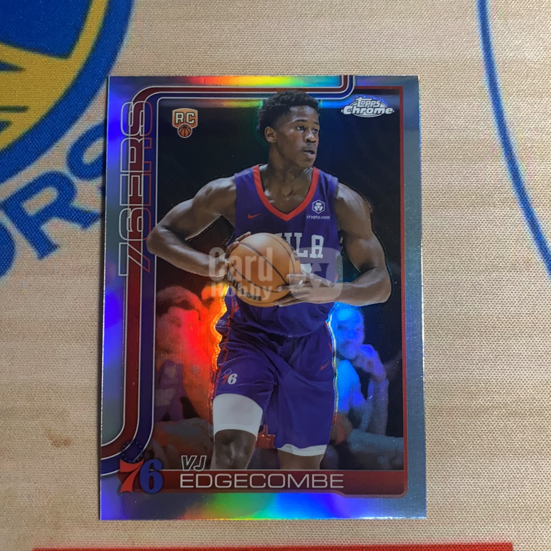 2025-26 Topps Chrome VJ Edgecombe 费城76人 VJ 埃奇库姆 正RC 新秀 银折 #2 卡品如图 凑套必备