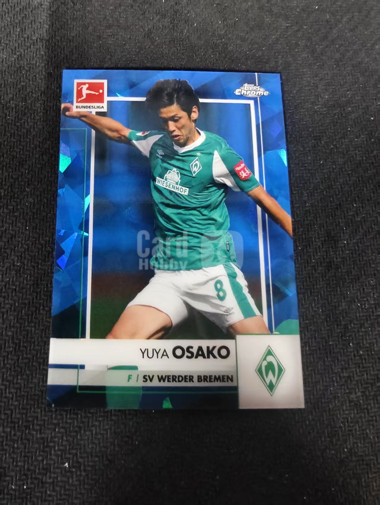 【可合并,不累计】2021 Topps Chrome Yuya osako 德甲 tc 大迫勇也 蓝宝石 碎冰折 #26 划痕 边角瑕疵