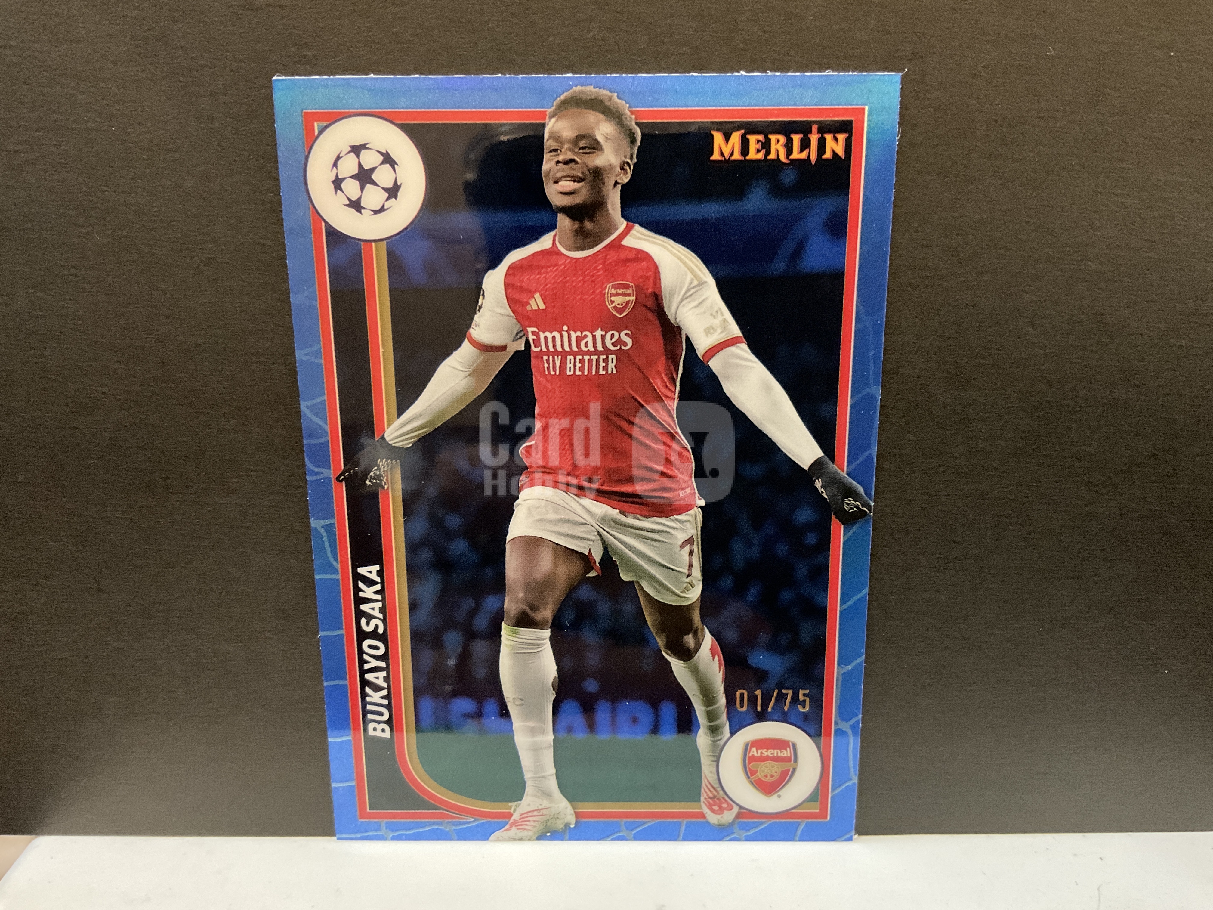 2024 Topps Merlin Bukayo Saka 75编 首编 首编 首编 梅林 阿森纳 布卡约 英格兰 低编 欧战梅林 萨卡