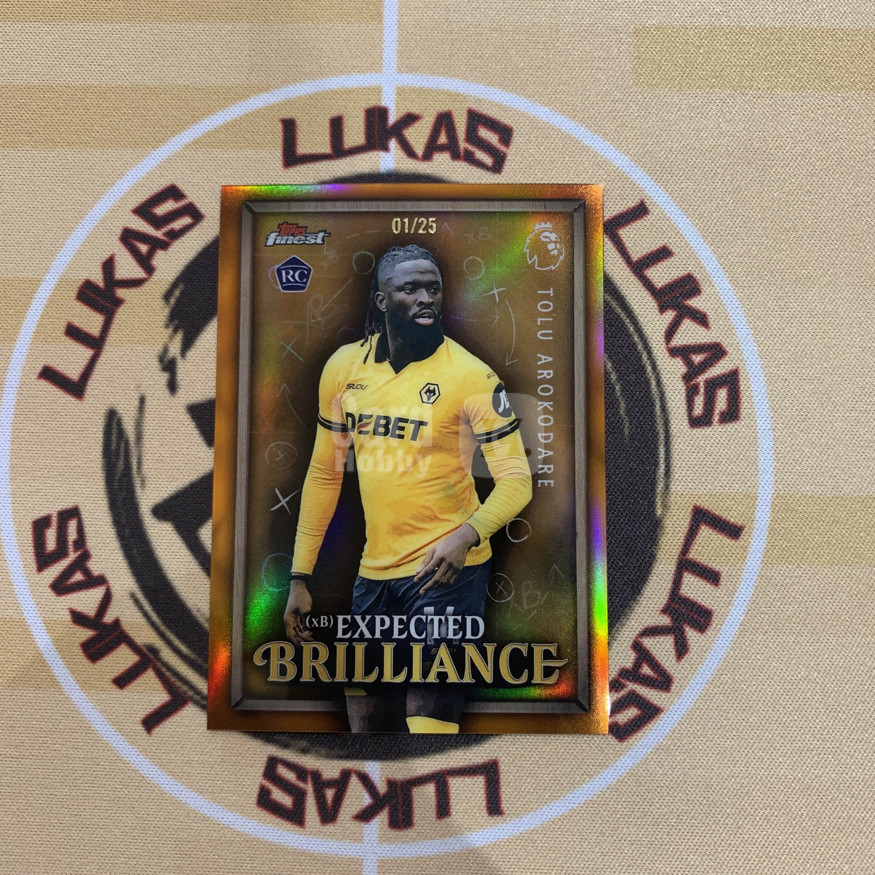 2026 Topps Finest Tolu Arokodare 撸卡厮 Lukas 托卢 阿罗科达雷 新秀 BRILLIANCE 预期辉煌 特卡 25编 橙折 (羊肉串)