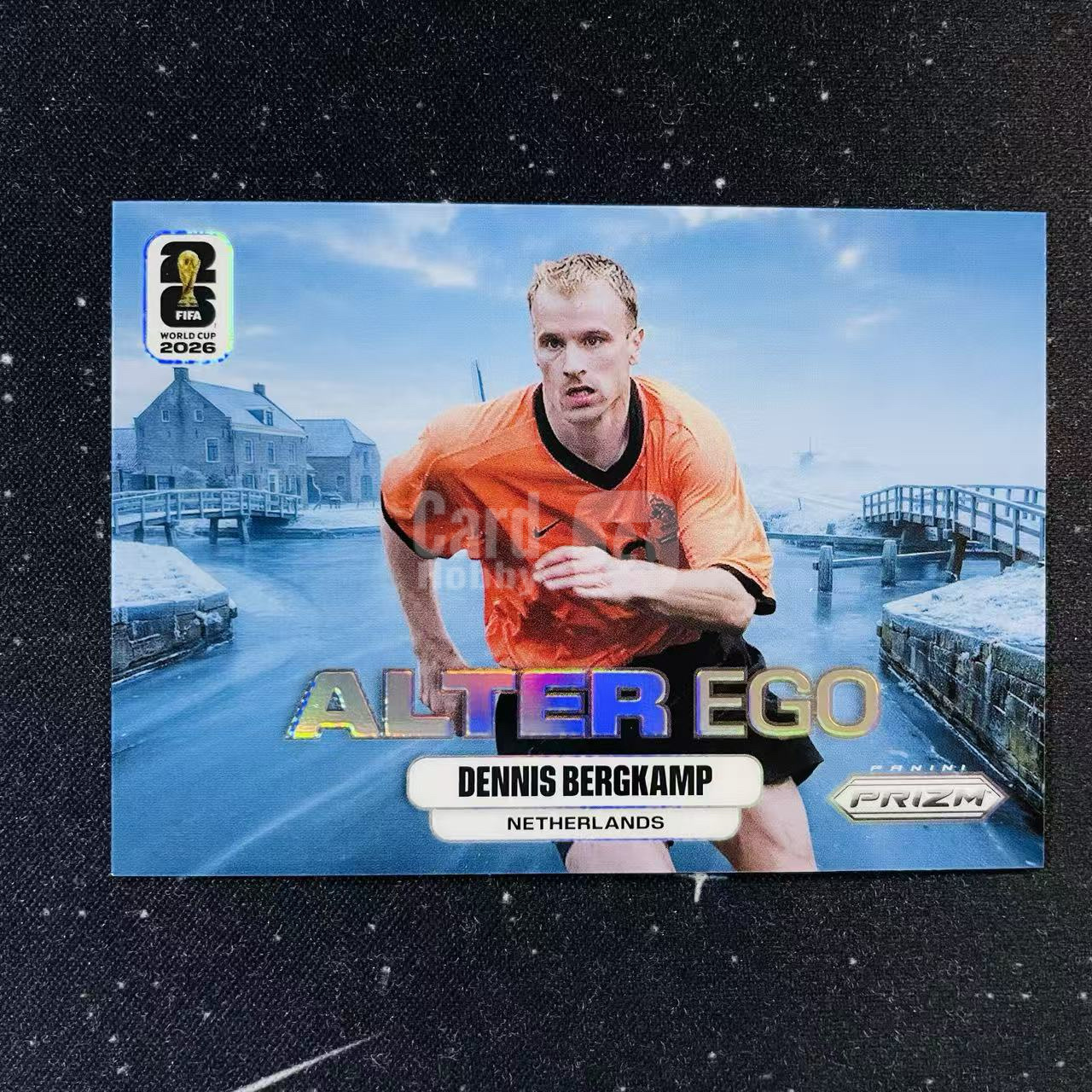 2026 Panini World Cup Prizm 世界杯PZ Dennis Bergkamp 荷兰 丹尼斯 博格坎普 绰号特卡大比例SP 阿森纳 微痕边角微白 洛北拍卖 HYyang5257地