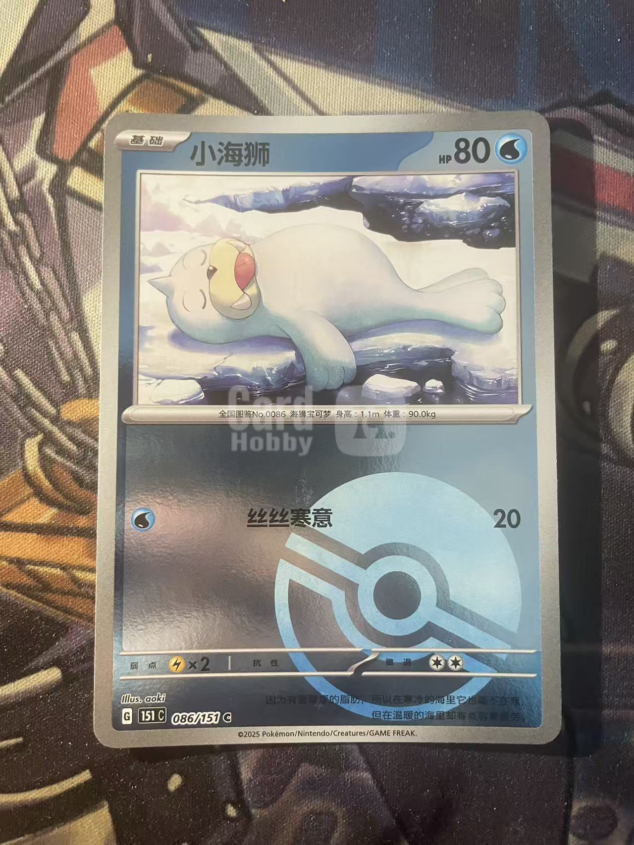 2025 Pokemon TCG 1 小海狮 球闪 151 chs 宝可梦 简中 木水拍卖 爱国者