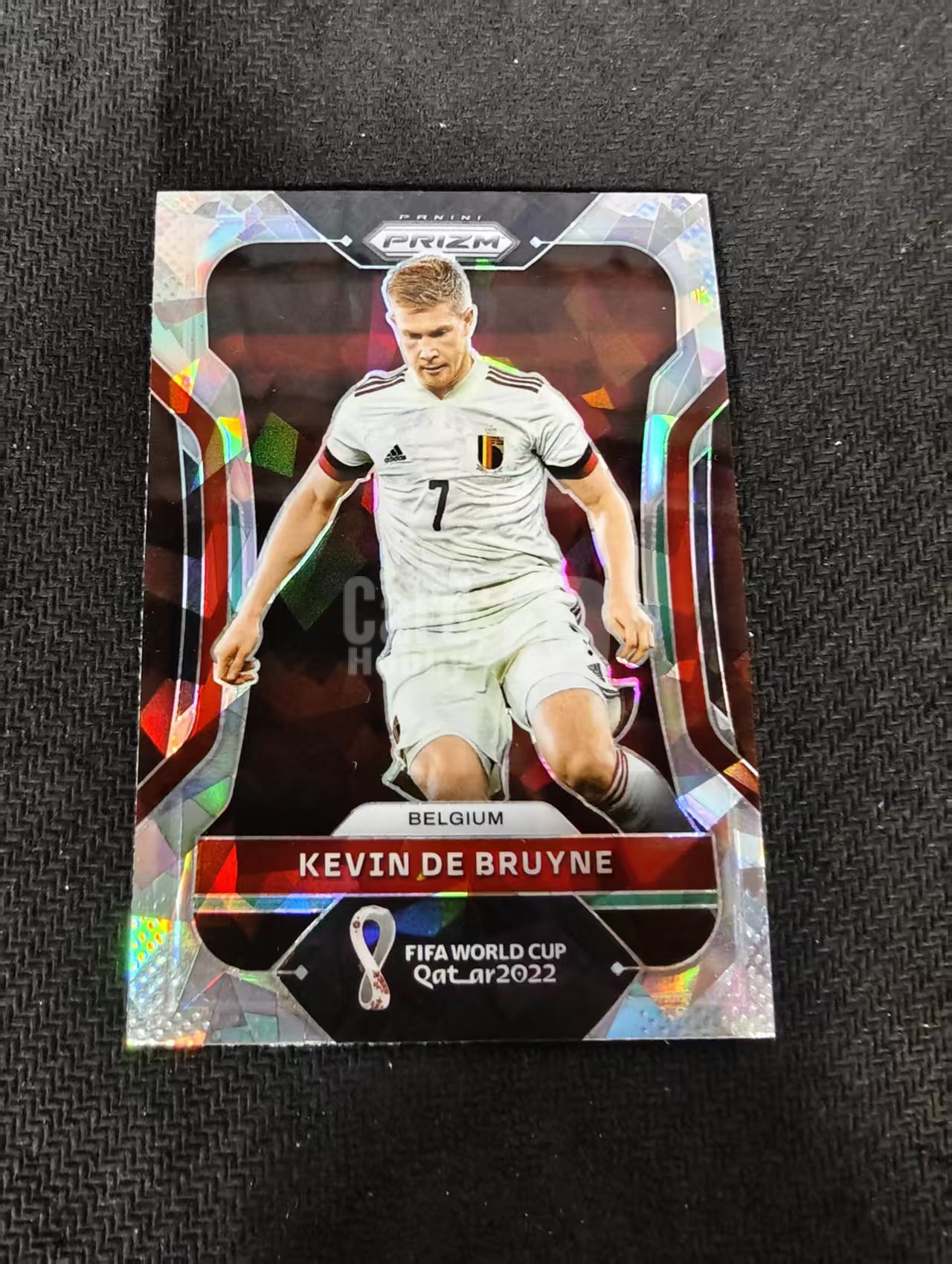 【可合并,不累计】 2022 Panini Prizm Kevin De Bruyne 德布劳内 曼城 比利时 PZ 卡塔尔世界杯 碎冰折 划痕 边角瑕疵 #19