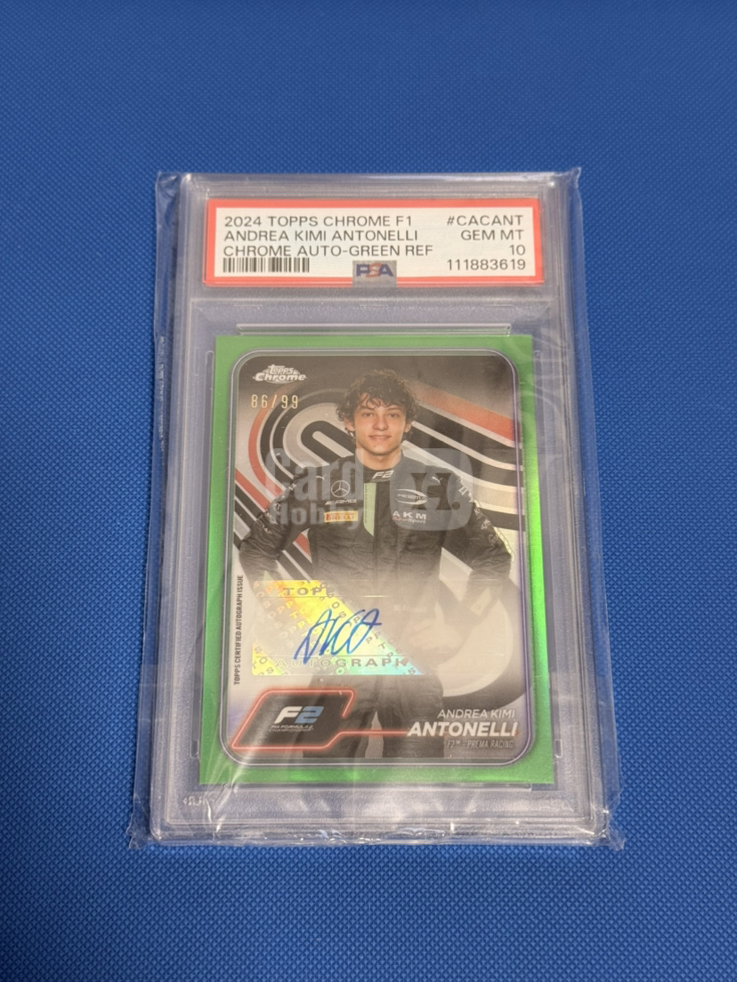 2024 Topps Chrome F1 Andrea Kimi Antonelli AKA 基米安东内利 F2 已晋升奔驰AMG /99编 金折 签字 PSA10分 新秀 收藏必备 
