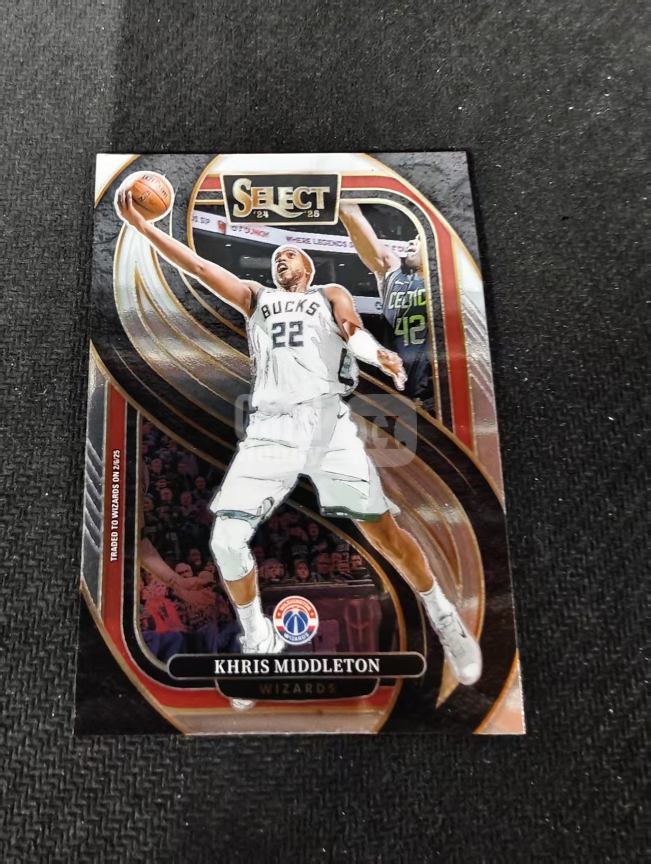 【可合并，不累计】2024-25 Panini Select Khris Middleton 克里斯 米德尔顿 奇才 二级 划痕 边角瑕疵 #161