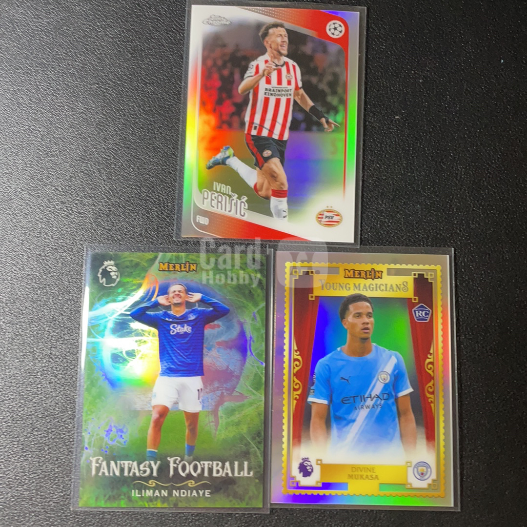 【鲨鱼代卖】2026 Topps Merlin 英超 梅林 伊万佩里西奇 Ivan Perišić 恩迪亚耶 Ndiaye 迪瓦恩穆卡萨 Divine Mukasa 特卡折射lot-SY8901