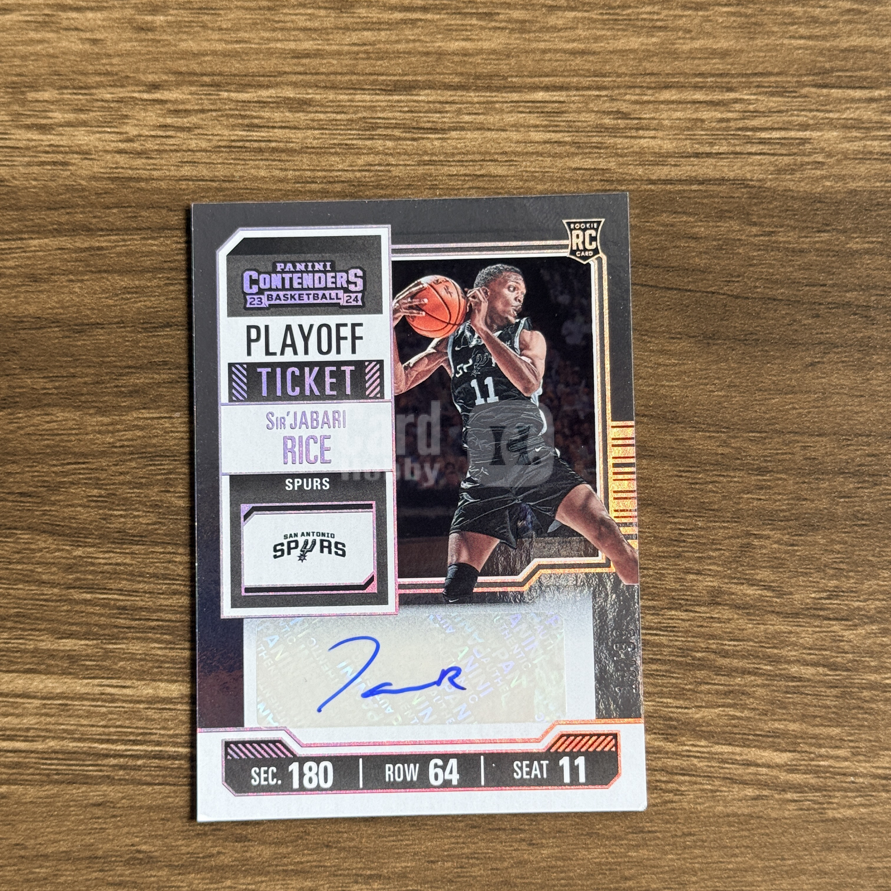 【大卫拍卖】2023-24 Panini Contenders Sir‘Jabari Rice 球票 贾巴里莱斯 新秀 签字 银折 卡品如图 WCU