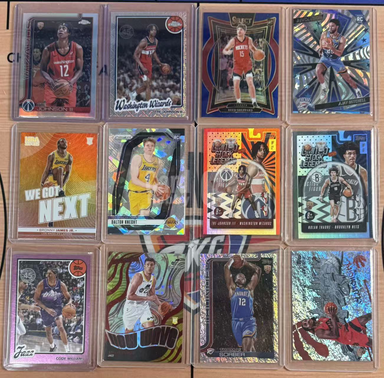 2025 Topps Chrome Tre Johnson 特雷约翰逊三世 里德谢泼德 布朗尼詹姆斯等多名球员 299编 银折 碎冰折等折射 base 特卡 一图打包 不保卡品 #Wes# 179