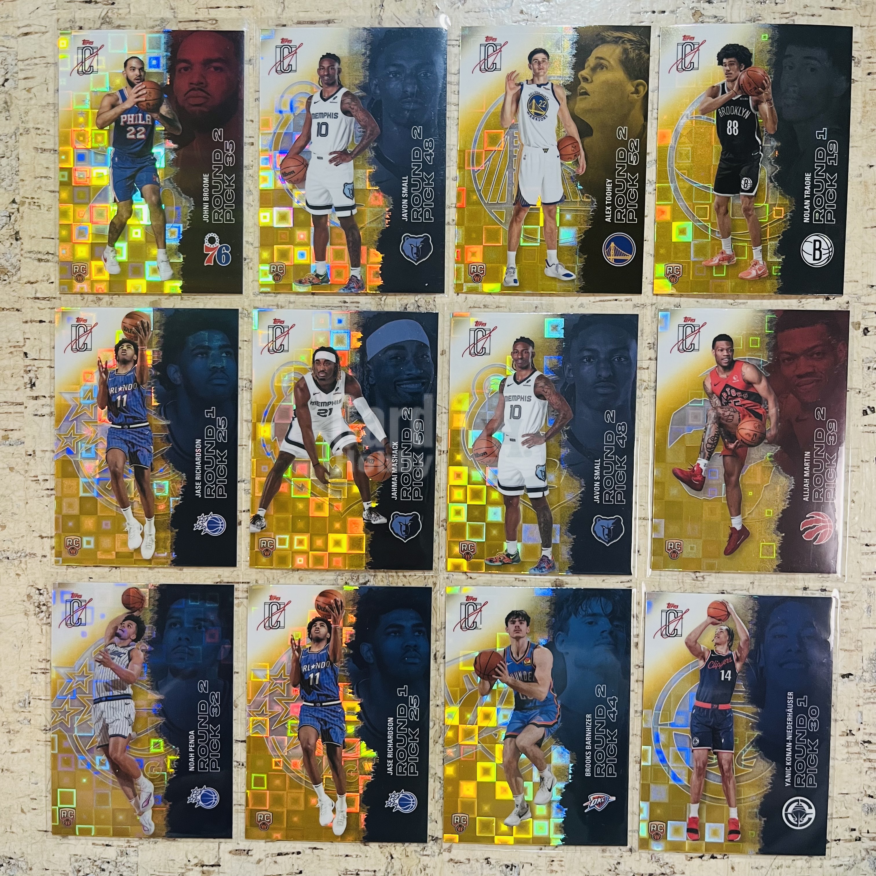 2025-26 Topps Signature Class Nolan Traore RC 新秀 金潘多拉折 金格子折 12张打包 特拉奥雷 彭达 带队 此标有膜无夹【小卡迷拍卖 可累积半年】