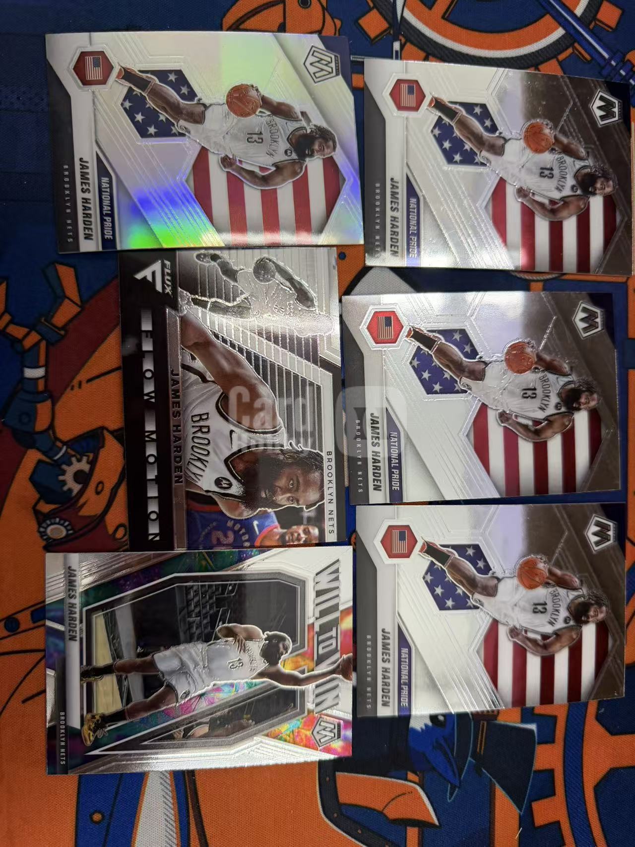 2021-22 Panini Mosaic James Harden 马赛克系列 六张詹姆斯 哈登/大胡子打包 布鲁克林篮网 卡固官方代卖 Gordon