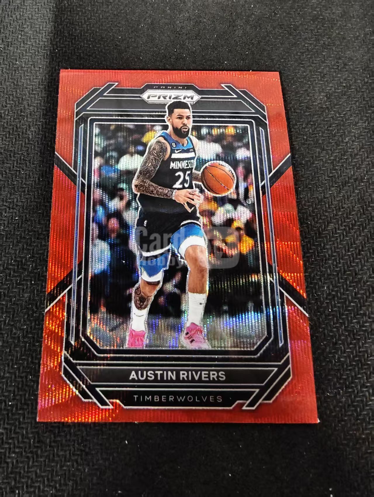 2022-23 Panini Prizm Austin Rivers 奥斯汀 里弗斯 森林狼 红波纹 PZ 划痕 边角瑕疵 #57
