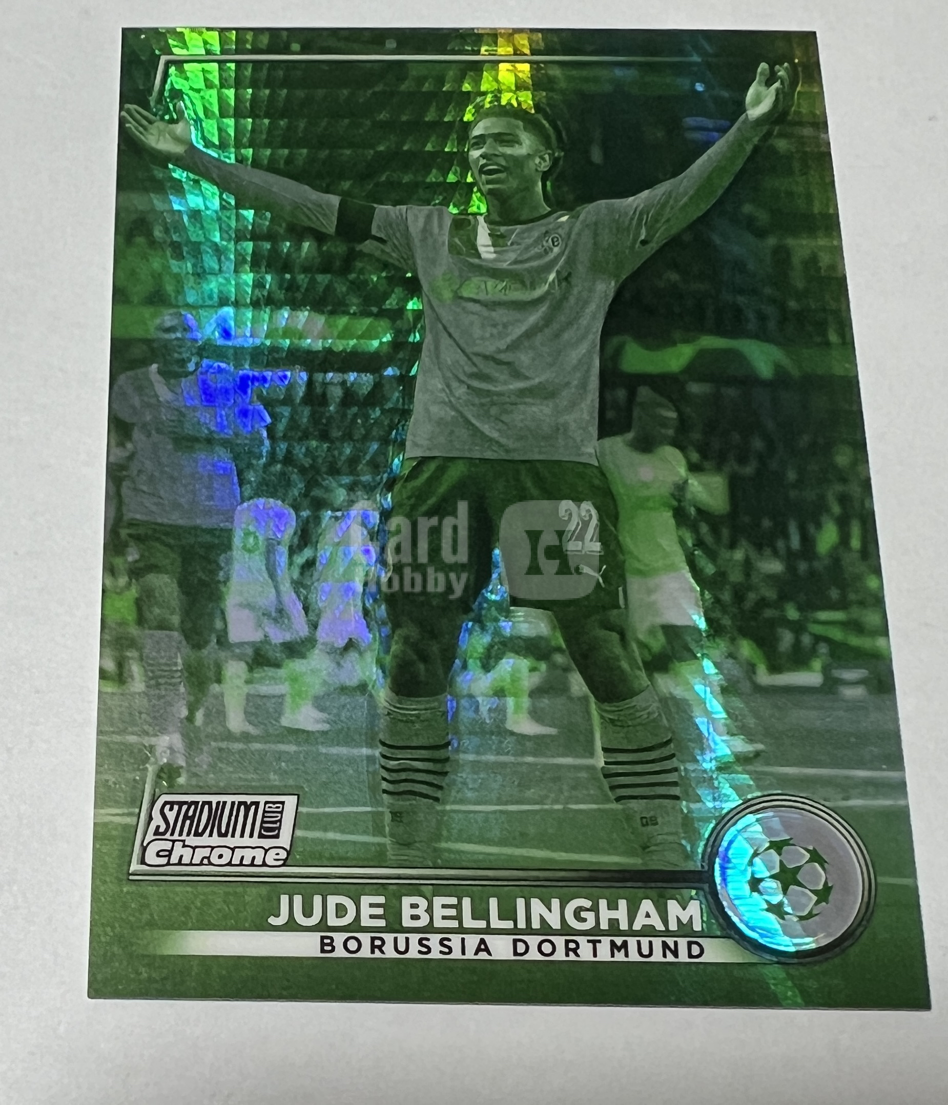 2023 Topps Stadium Club Chrome Jude Bellingham 欧冠竞技场 多特蒙德 贝林厄姆 199编 皇马 英格兰 夜光棱镜折 君临天下 卡品如图