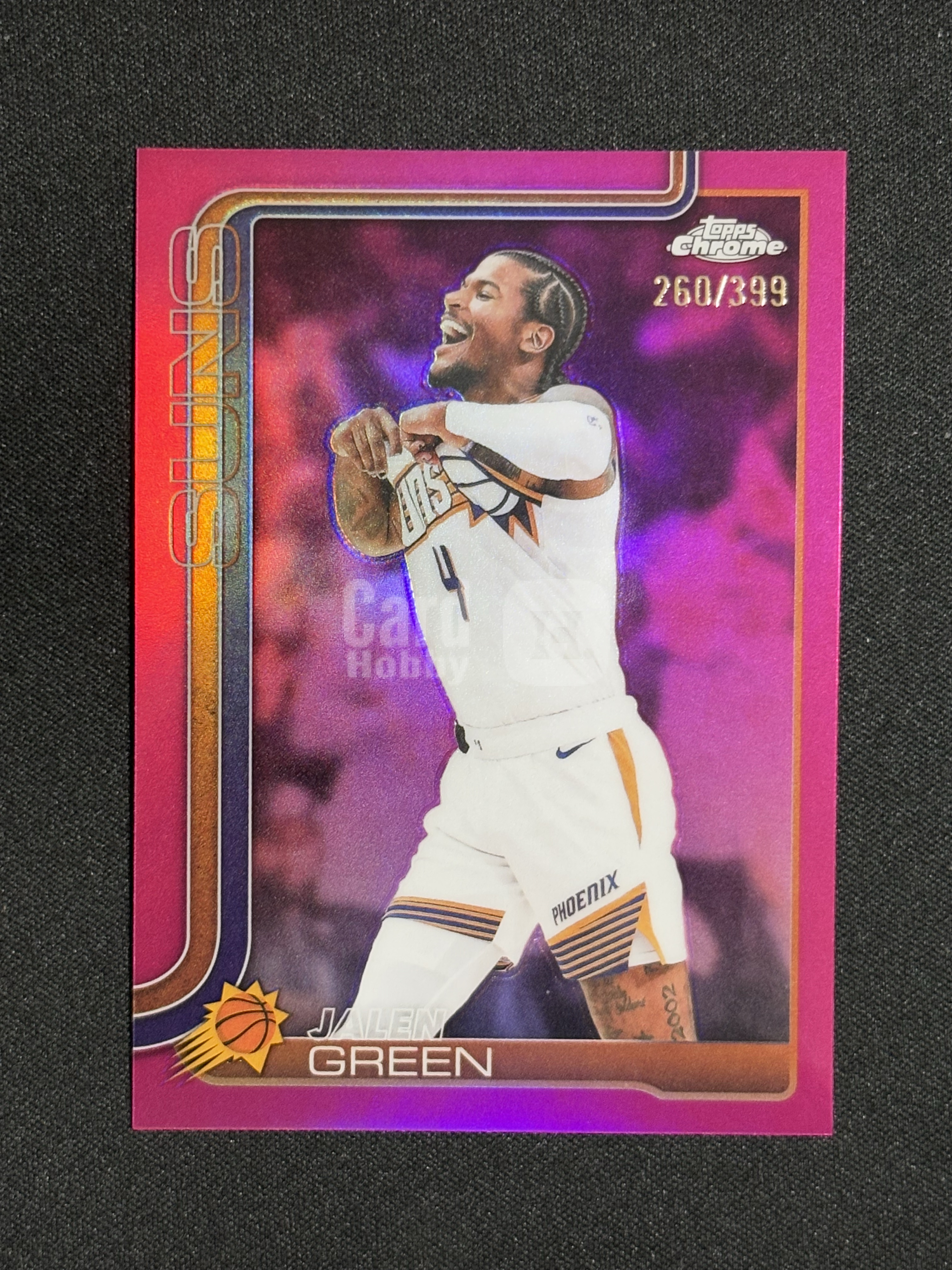 2025-26 Topps Chrome Updates Jalen Green 杰伦 格林 太阳 粉折 /399编 瑕疵如图 - boke