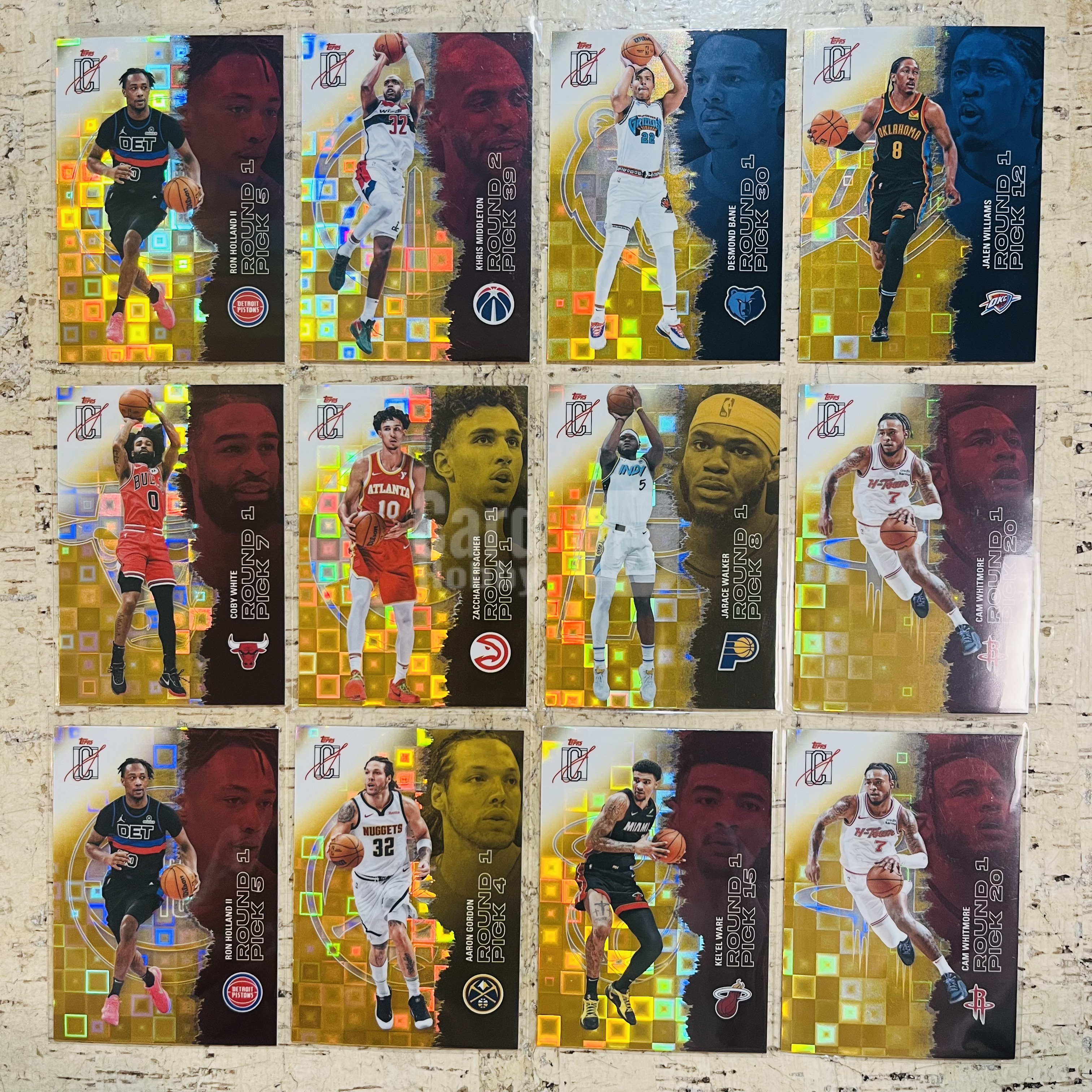 2025-26 Topps Signature Class Jalen Williams 现役 金潘多拉折 金格子折 12张打包 杰伦 威廉姆斯 贝恩 带队 此标有膜无夹【小卡迷拍卖 可累积半年】