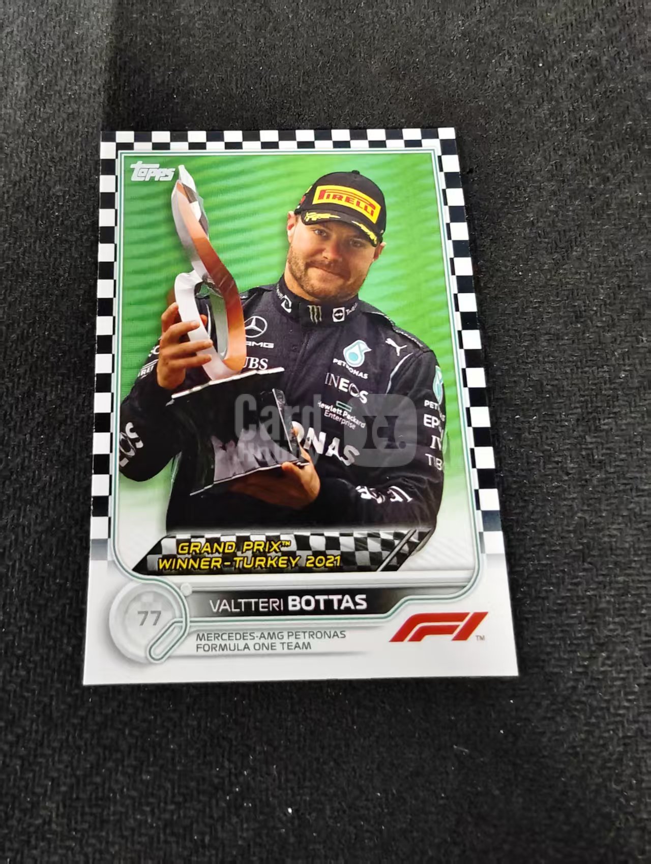2022 Topps Chrome F1 Valtteri Bottas 瓦尔特利 博塔斯 阿尔法罗密欧 黑白棋盘 划痕 边角瑕疵 @166