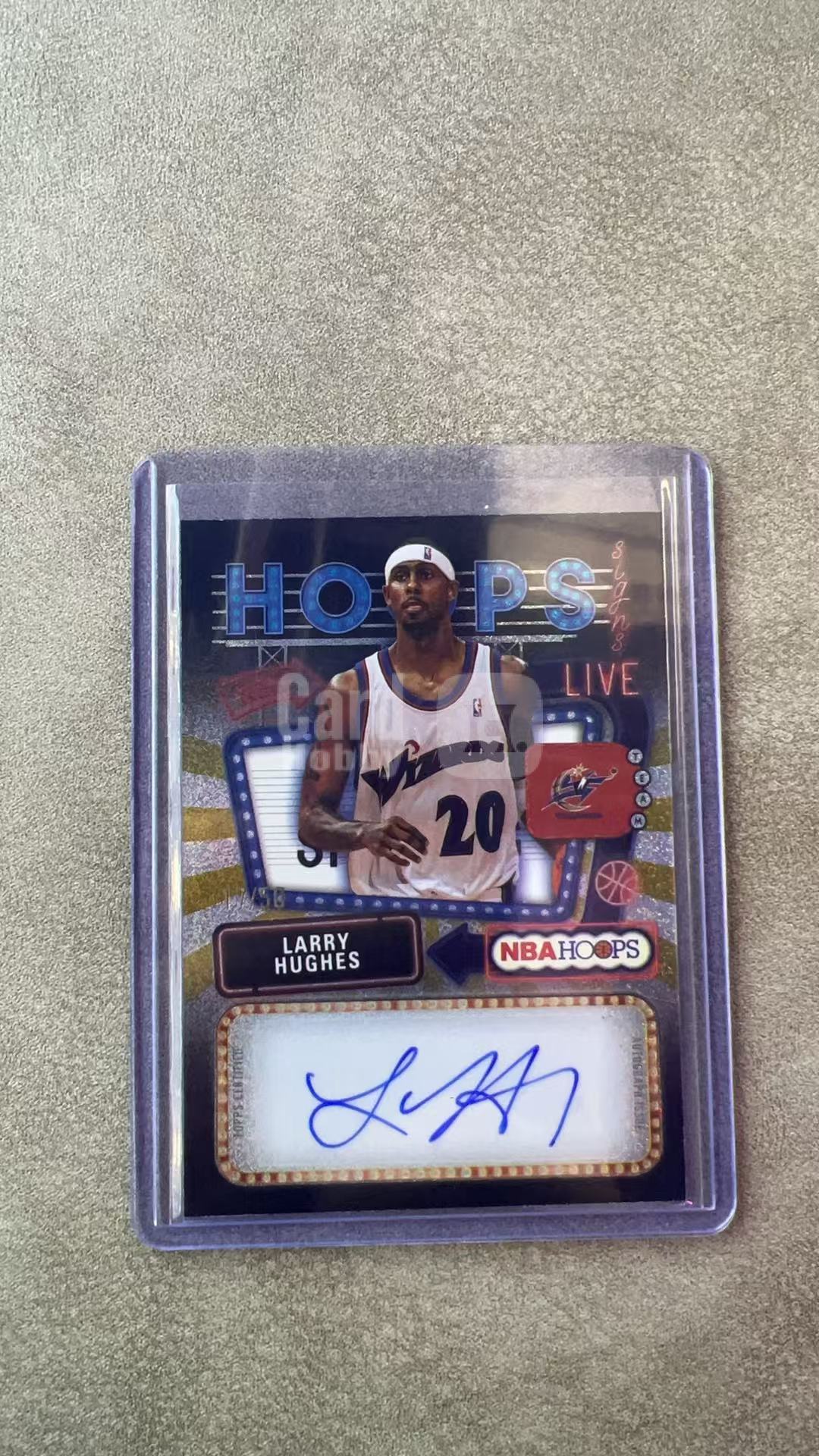 4602【330球星卡实体店代卖】2026 Topps hoops Larry Hughes 拉里休斯 奇才 金折 07/50编 签字 仅顺丰寄付(蘇阖)