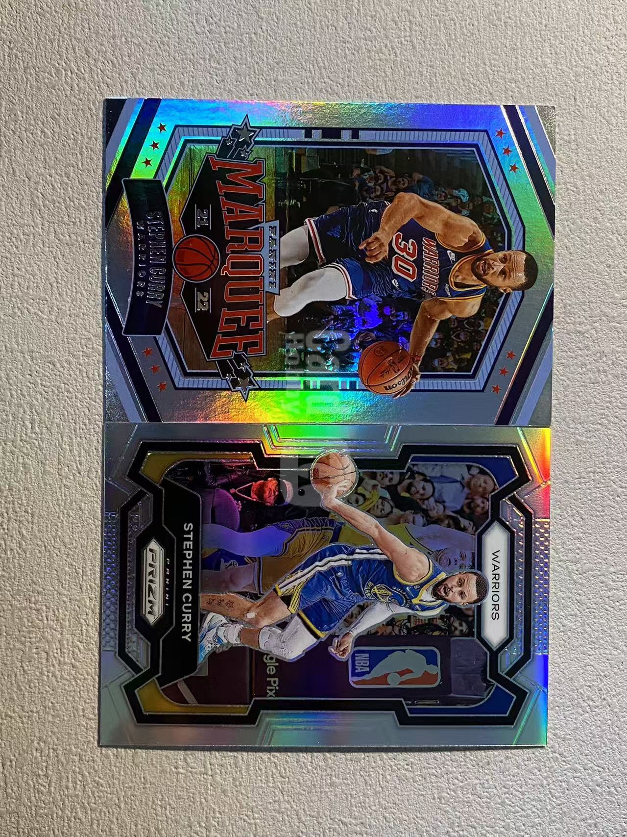 2023-24 Panini Prizm Stephen Curry 勇士 斯蒂芬 库里 正base 特卡 银折 2张打包 收藏必备