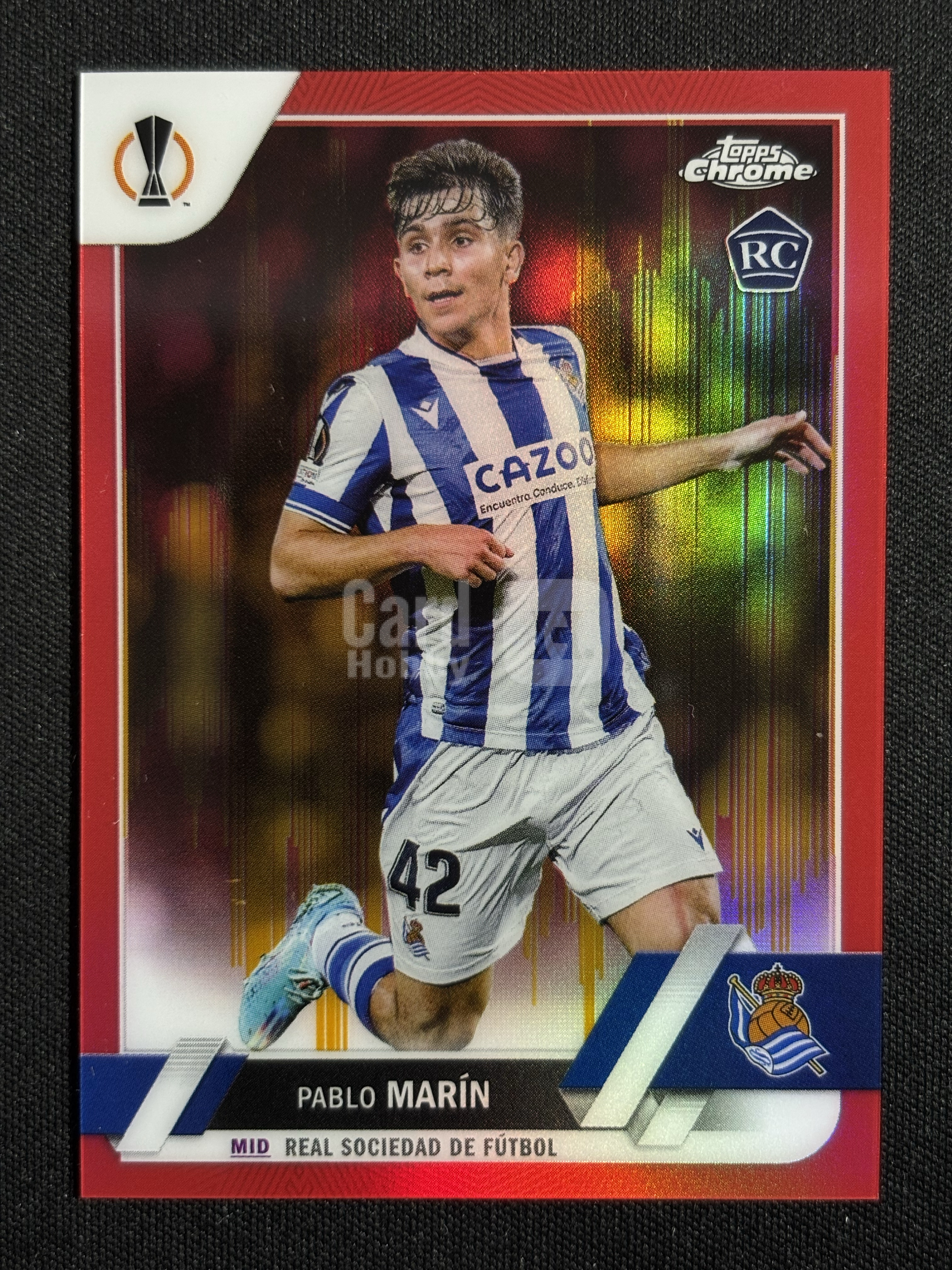 2022-23 Topps Chrome Pablo Marín RC 「墨色拍卖」欧战TC 皇家社会 新秀 帕布洛 马林 红折 红地震折 SP 卡品如图 BCML