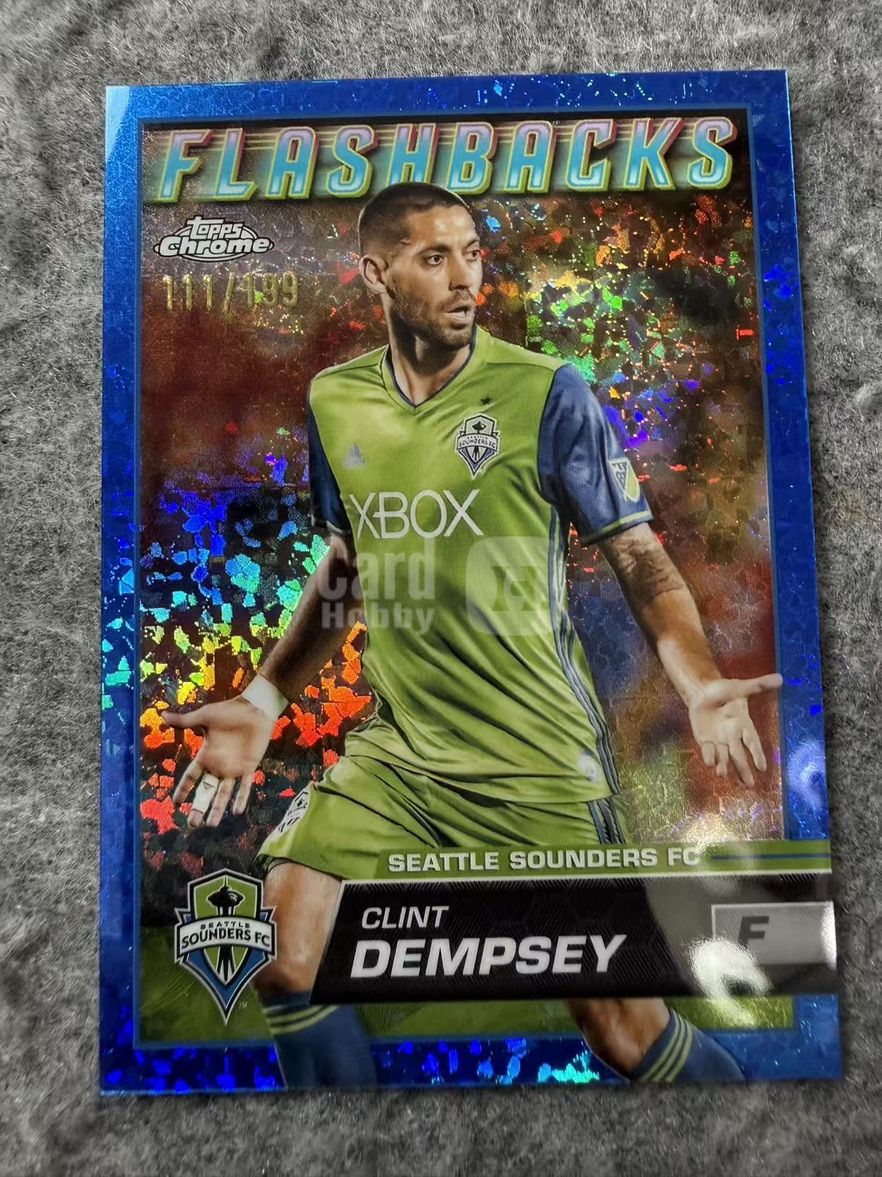 2023 Topps Chrome Clint Dempsey MLS美职联 蓝宝石 西雅图海湾人 克林特 邓普西 蓝折 折射 Base 特卡 199编