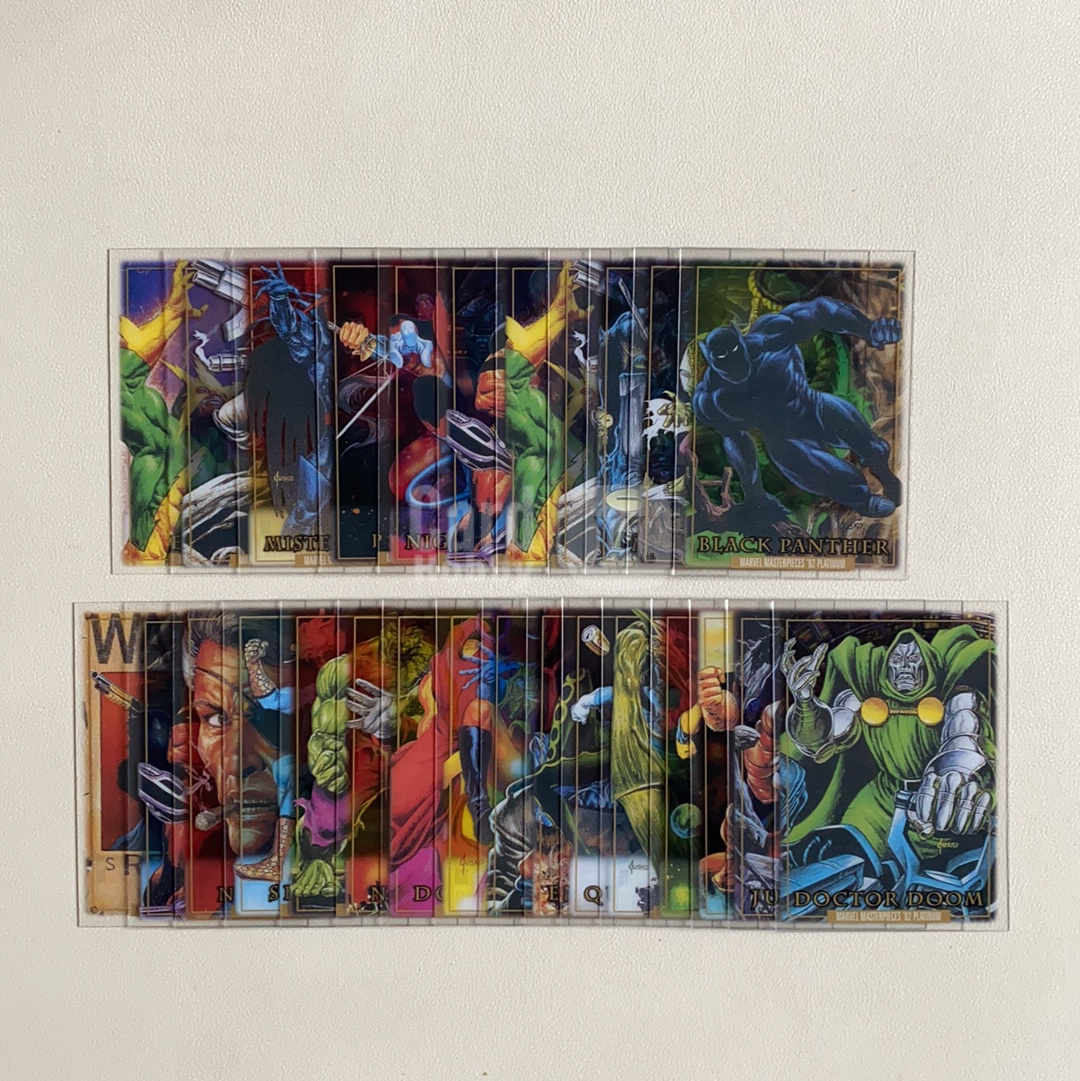2024 Upper Deck Marvel (MCU) Masterpieces' 92 Platinum 漫威 白金复刻 透明胶片特卡 黑豹 杜姆博士 等 打包 品相如图 凑套必备 lzc