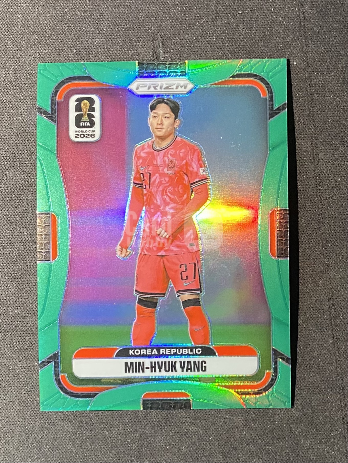 2026 Panini World Cup Prizm Min-Hyuk-Yang 【来拆波卡】世界杯 韩国 梁民革 绿折 5编 lei
