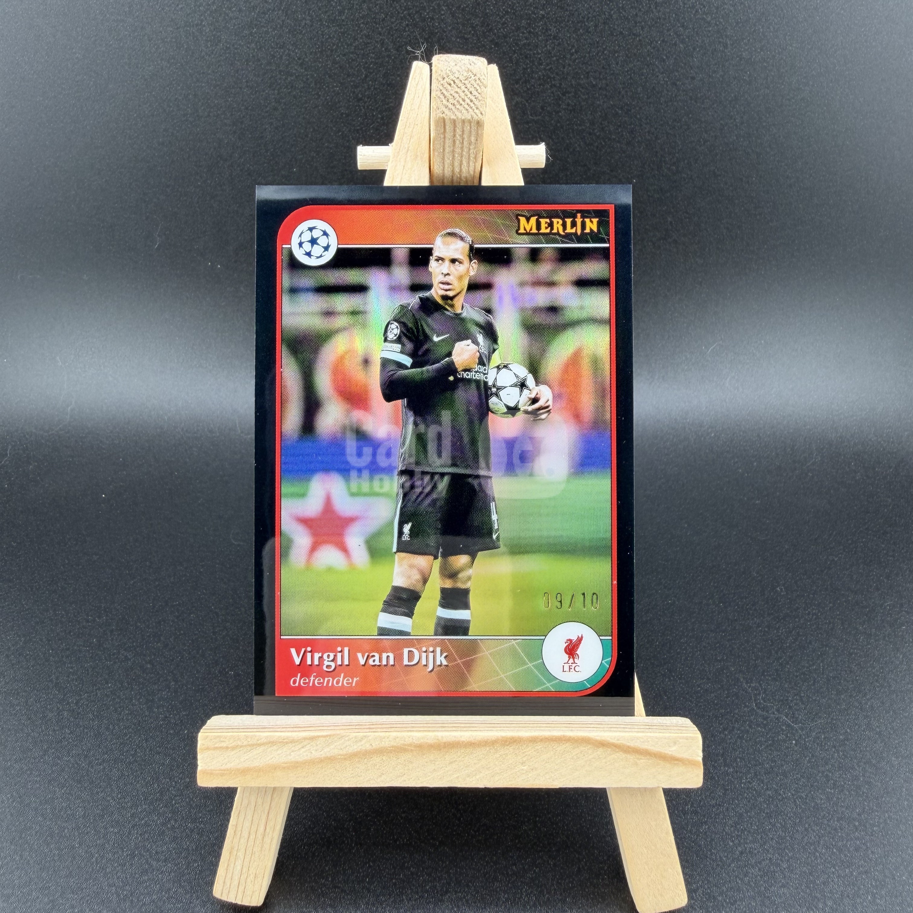 2025 Topps Merlin Virgil van Dijk 梅林 欧冠 荷兰 利物浦 维吉尔 范戴克 范迪克 黑折 10编 黑配黑 世一卫 超稀有 卡品如图 【大当家】