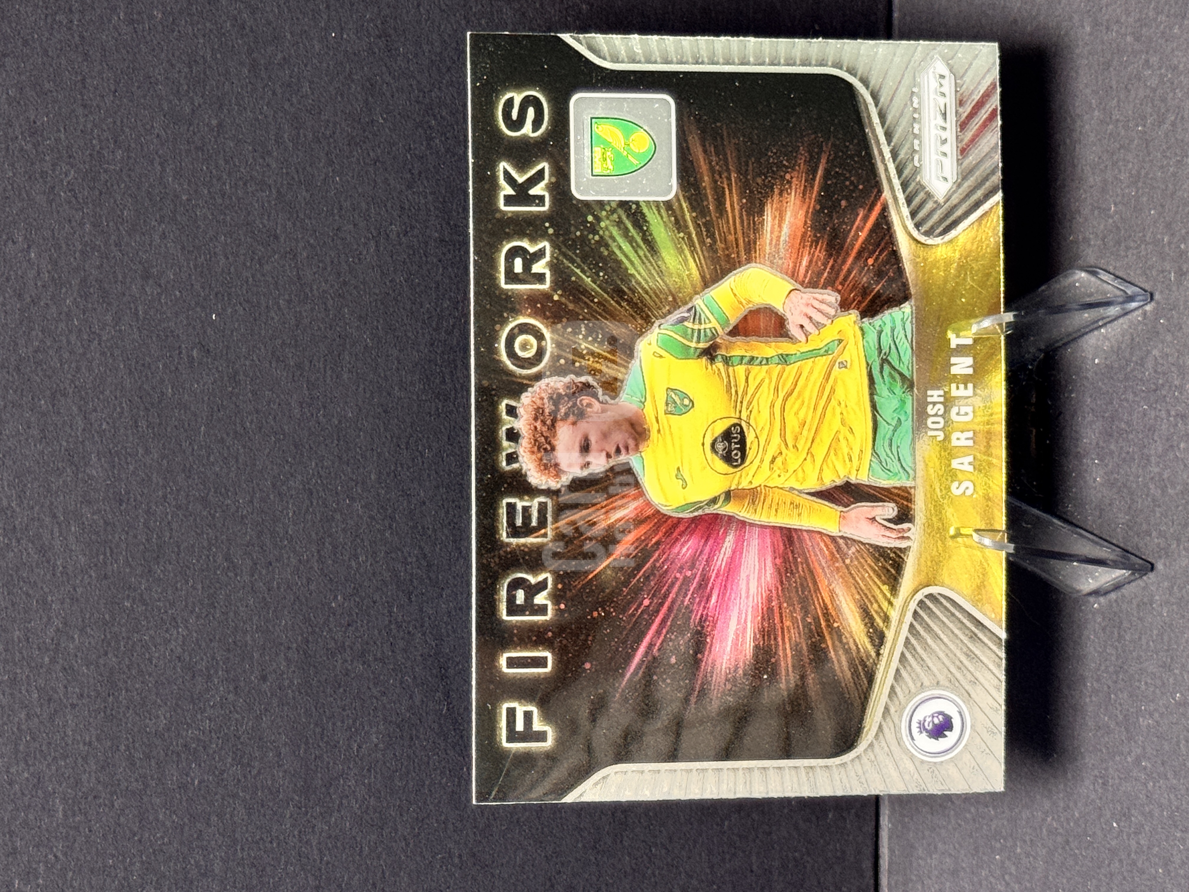 2021-22 Panini Prizm Josh Sargent 英超 PZ 诺维奇 萨金特 Fireworks 烟花特卡 实卡精美 卡面边角划痕瑕疵 卡品如图【代卖】AG1-4