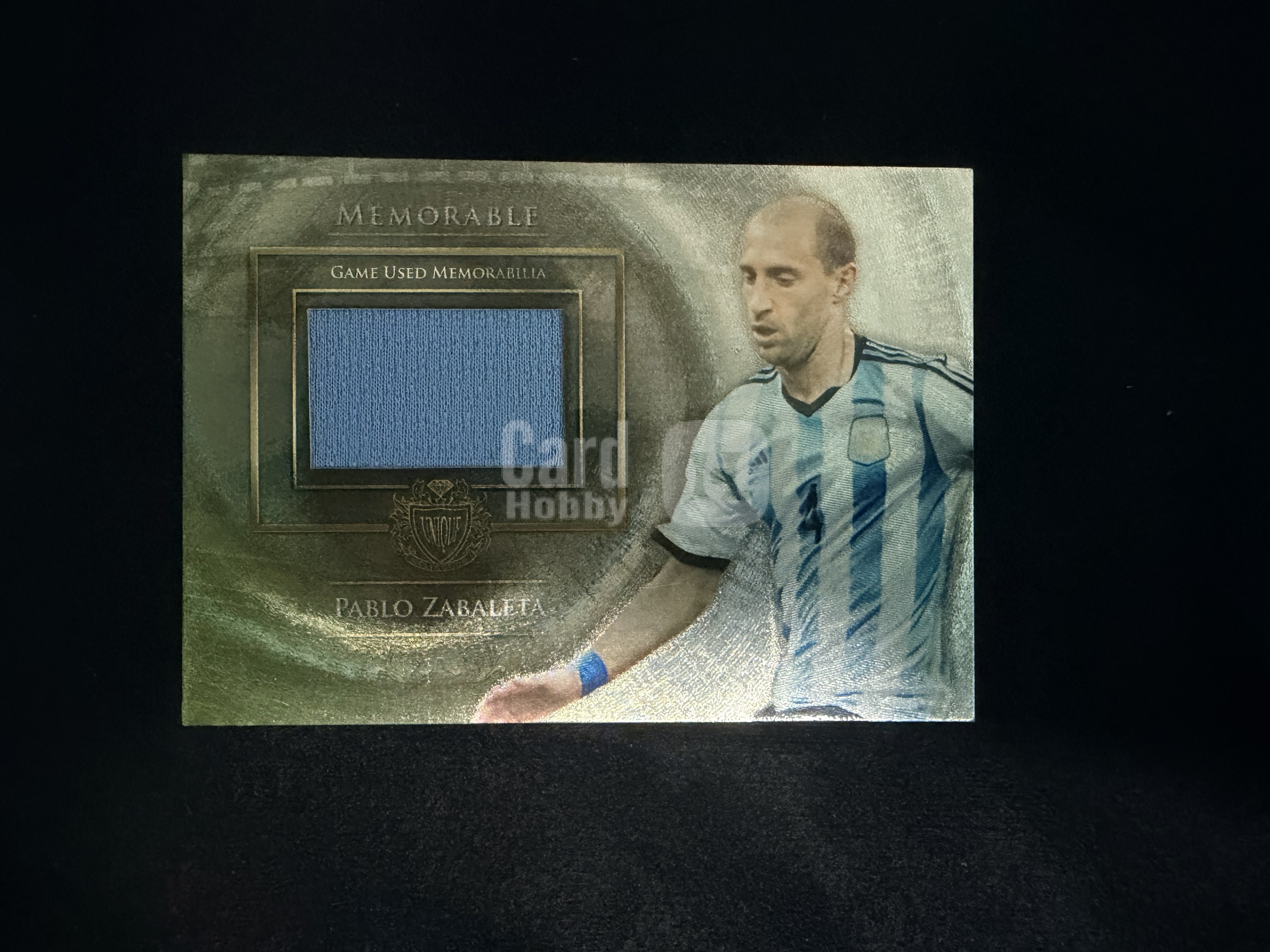 2015 Futera Unique Pablo Zabaleta Memorable 铂金 系列 稀有 “万金油”萨巴莱塔 收藏物料卡