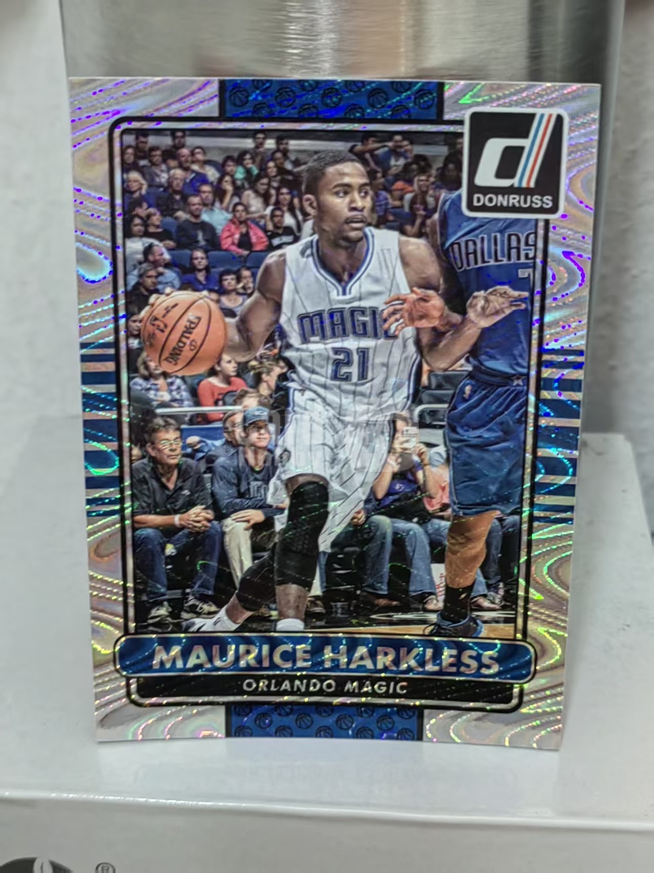 2014-15 Panini Donruss Maurice Harkless 杜蕾斯 莫里斯 哈克利斯 魔术 变形虫折 波纹折 篮 白边白角 不保卡品 卡品如图