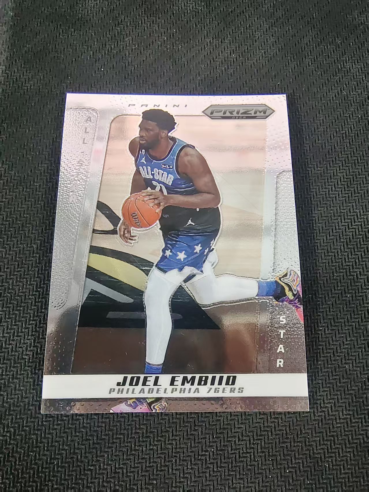 【可合并,不累计】2024-25 Panini Prizm Deca Joel Embiid 复刻PZ 乔尔 恩比德 大帝 76人 划痕 边角瑕疵 #265