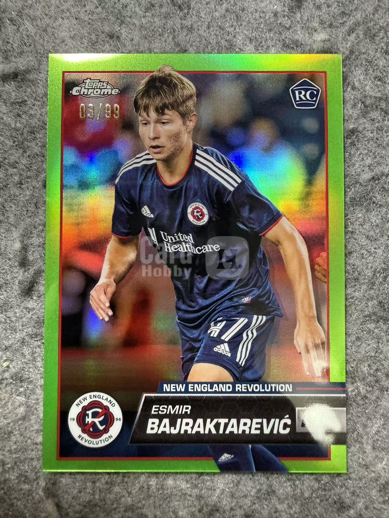 2023 Topps Chrome Esmir Bajraktarevic mls 美职联 美国usa Esmir 巴伊拉克塔雷维奇 新秀 新英格兰革命埃因霍温 绿折 低编 /99编