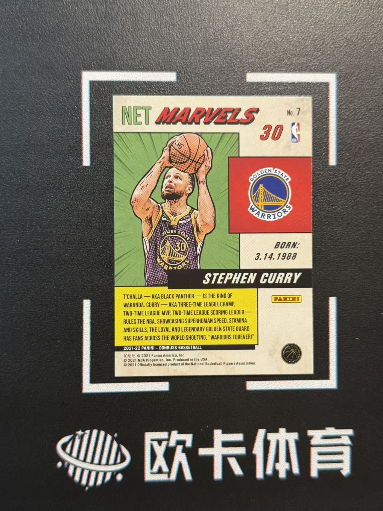 2021-22 Panini Donruss Stephen Curry 【欧卡体育】杜蕾斯 斯蒂芬 库里 marvels 漫威特卡 勇士 卡品如图(J416)
