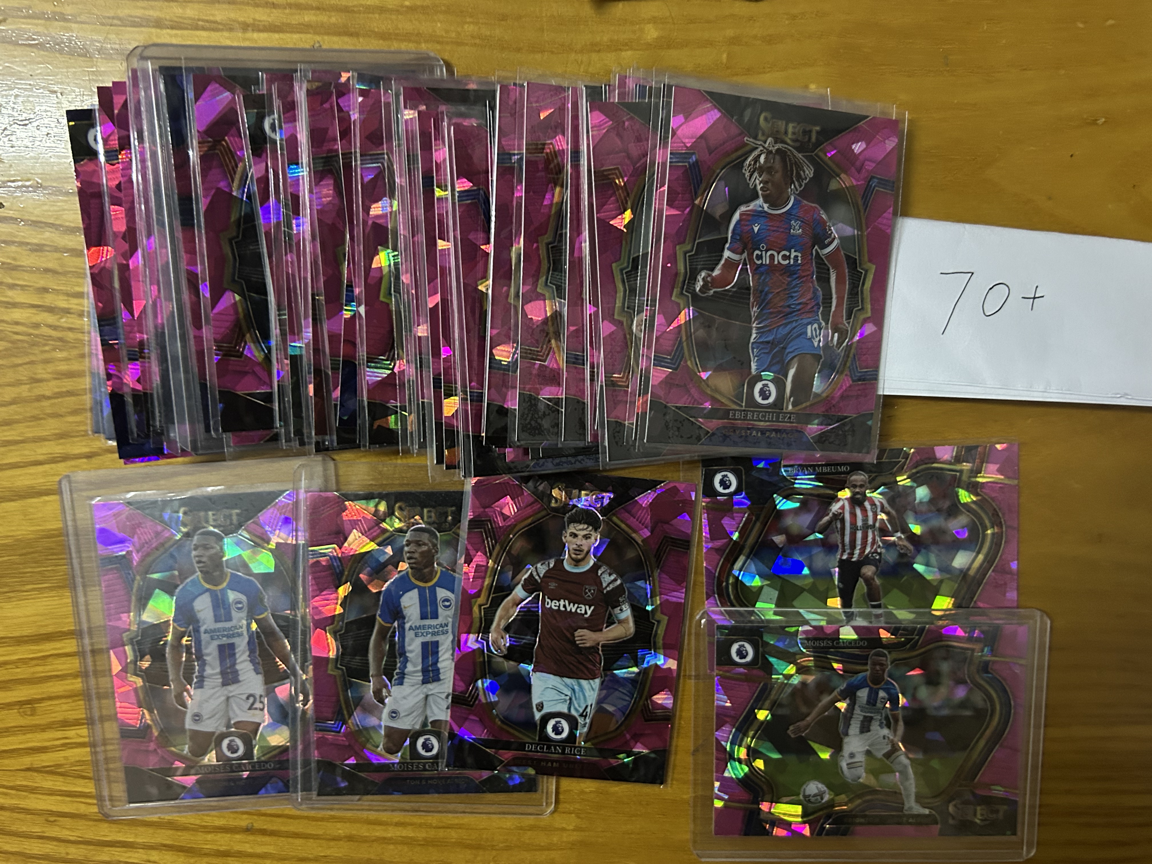 2022-23 Panini Select Declan Rice 【西北拍卖】帕尼尼英超select 赖斯 凯塞多 姆伯莫等 粉碎冰折 一图打包lot 70余张 布莱顿 西汉姆联等 少爷