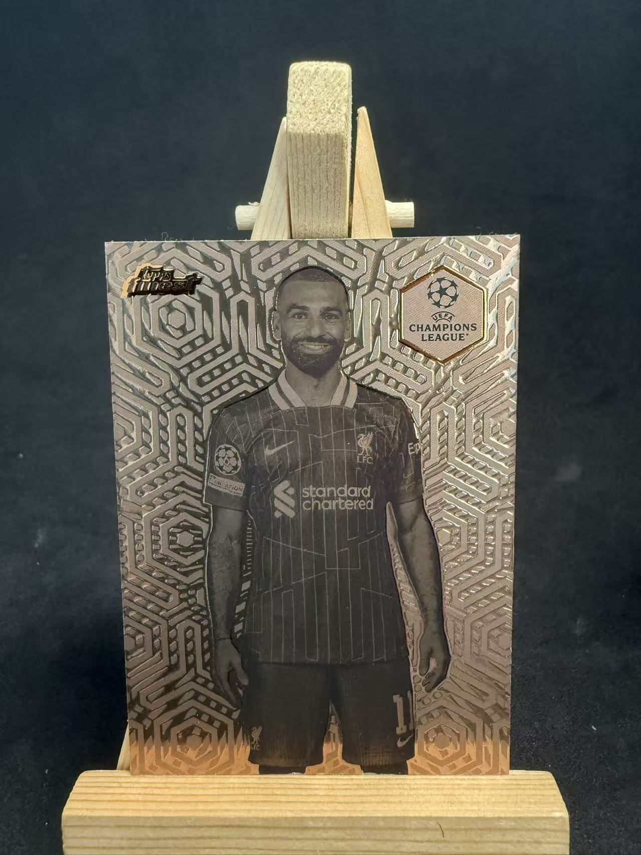 2025-26 Topps Finest Mohamed Salah 欧战 利物浦 萨拉赫 法老 特卡 默认瑕疵 介意勿拍 乐