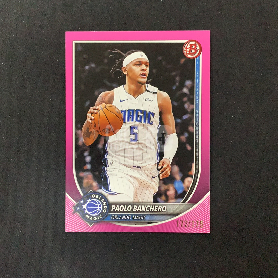 2025-26 Topps Bowman Paolo Banchero 【SC拍卖】鲍曼 魔术 班切罗 172/175编 粉边框 收藏必备(小骆)