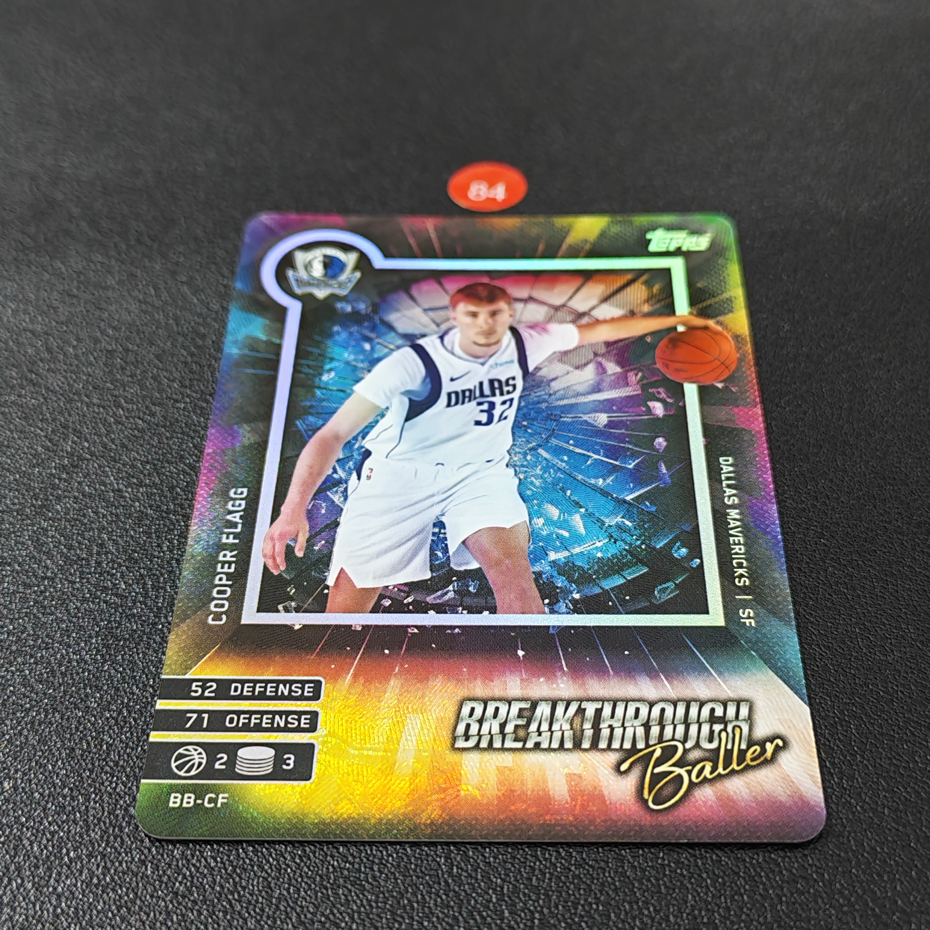 【鹰歌拍卖】库珀·弗拉格 Flagg 独行侠 银折 BreakthroughBaller特卡 |2025 Topps Match Attax 美国之子 未来可期 凑套必备 不保卡品#momo