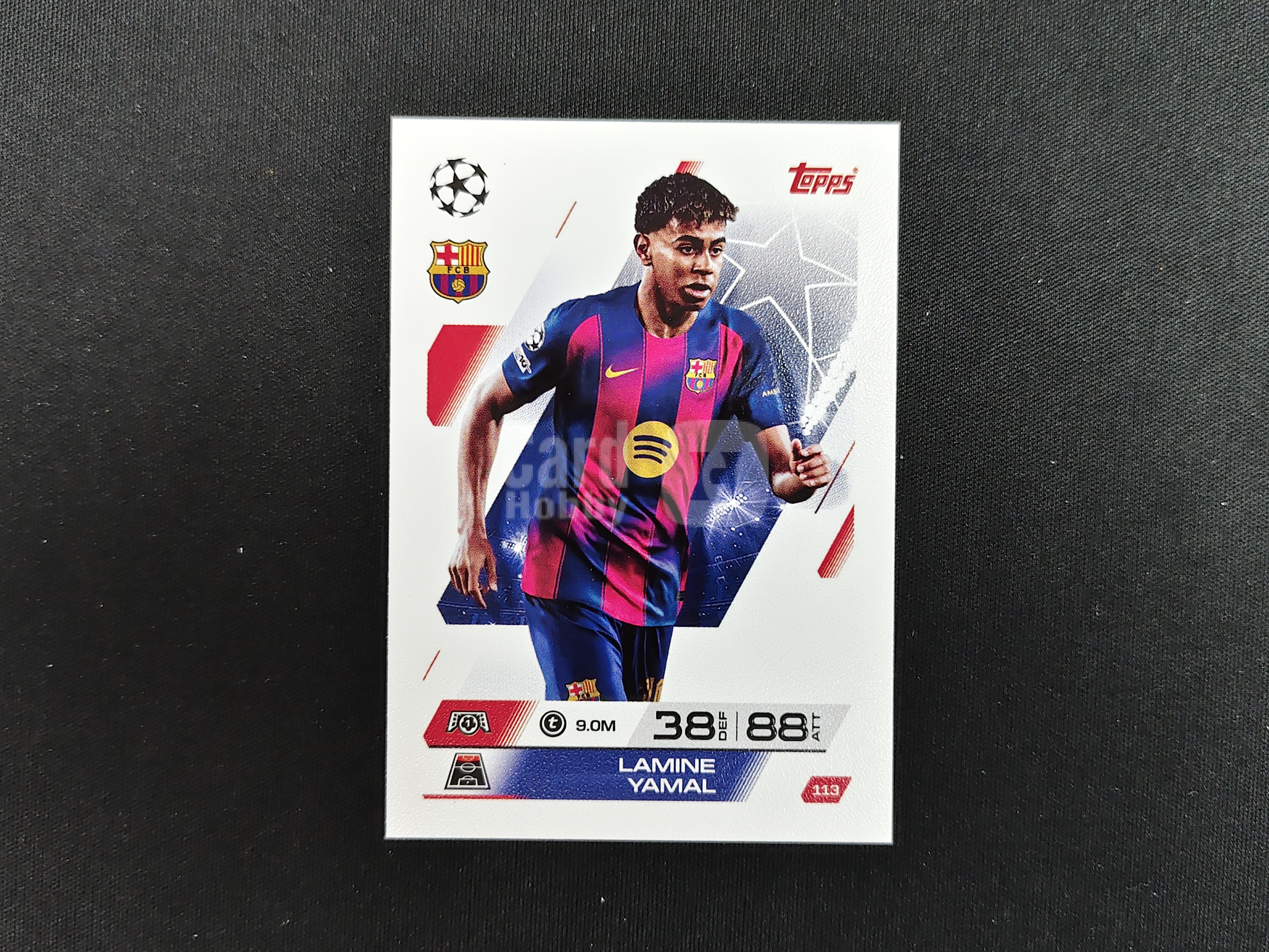 2025 Topps Match Attax Lamine Yamal 欧冠 巴萨 亚马尔 基础卡 实卡精美 Z34