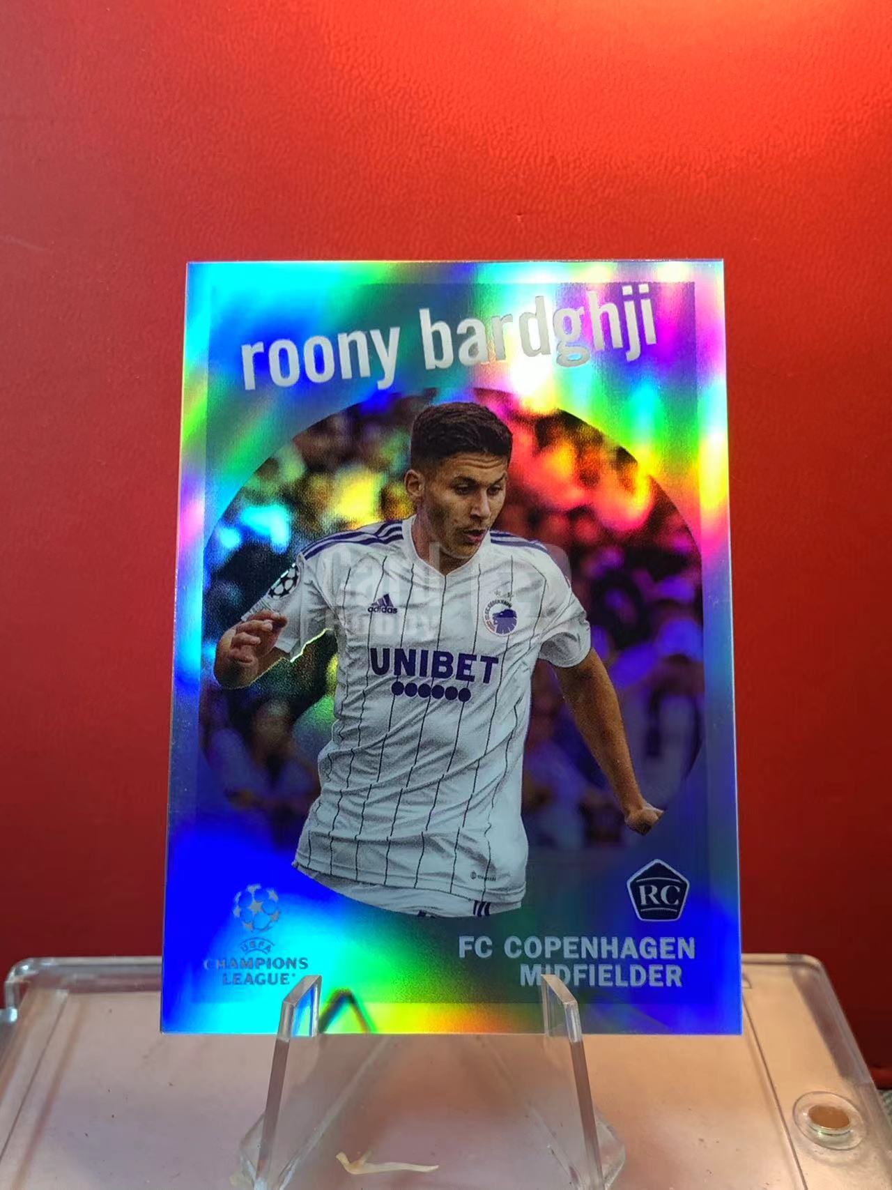 (詹叔代拍)2023 Topps Chrome Roony Bardghji RC 欧冠tc 巴尔德吉 哥本哈根 新秀 rc 复古大头 特卡 折射 卡品如图 顺丰寄付
