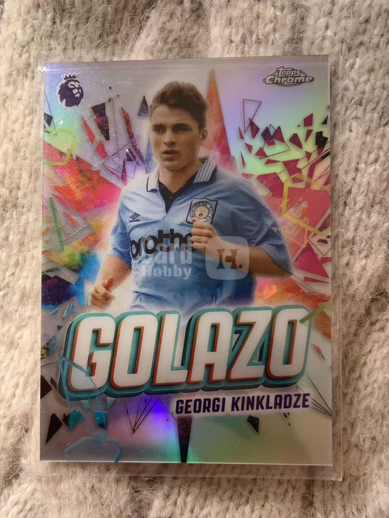 2024 Topps Chrome 英超 Golazo Georgi Kinkladze 特卡 - 乔治・金克拉泽 - 曼城传奇球星,盘带飘逸,左脚技术精湛,经典边路好手,英超名宿,凑套必备