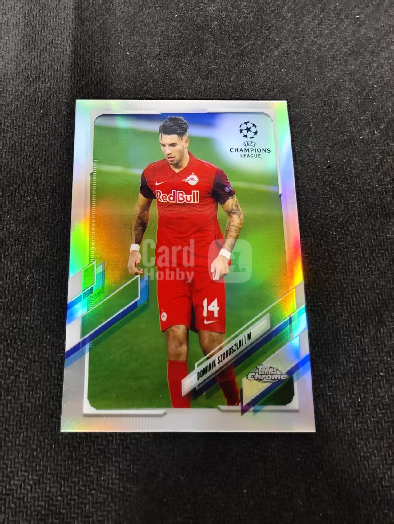 【可合并,不累计】2021 Topps Chrome Dominik Szoboszlai 萨尔茨堡 索博斯洛伊 欧冠 银折 划痕 边角瑕疵 #26