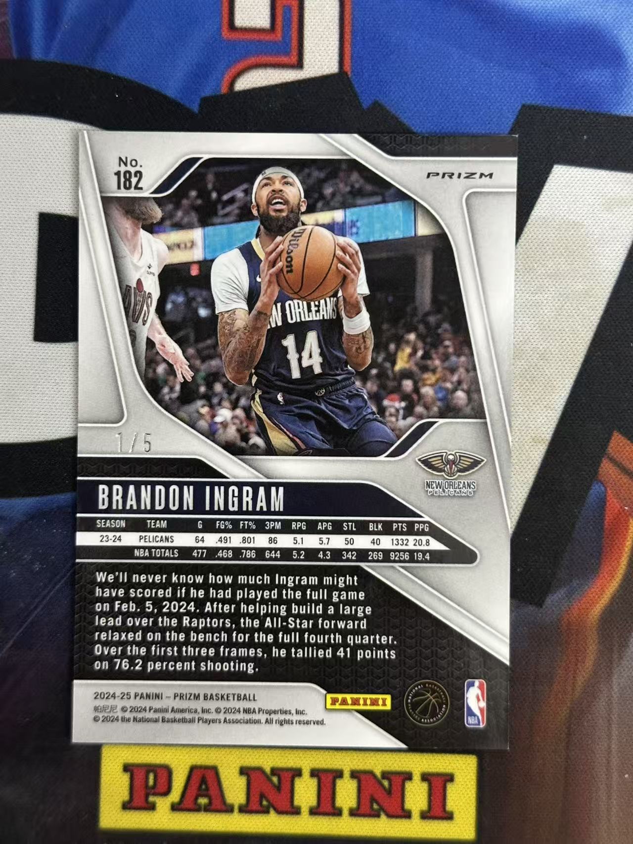 2024-25 Panini Prizm Brandon Ingram 【小猪包代卖】鹈鹕 1/5编 绿shimmer 先行独占 英格拉姆 base 凑套 印刷线如图 llt