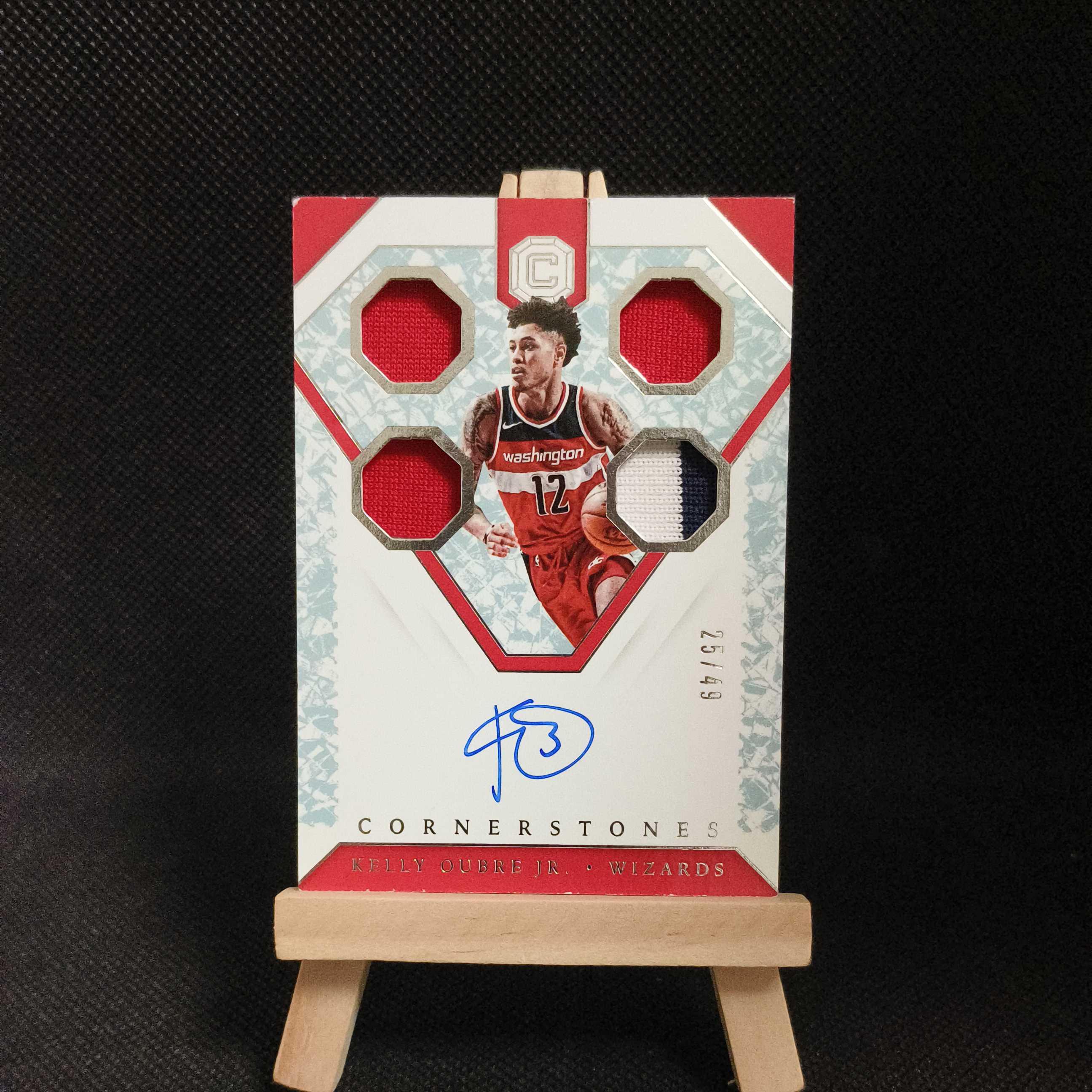 2018-19 panini Cornerstones Kelly Oubre Jr 大理石 奇才 76人 凯利 乌布雷 pa 四窗球衣物料签字 卡签 /49编 卡品如图 马克西vj好兄弟 赛季发