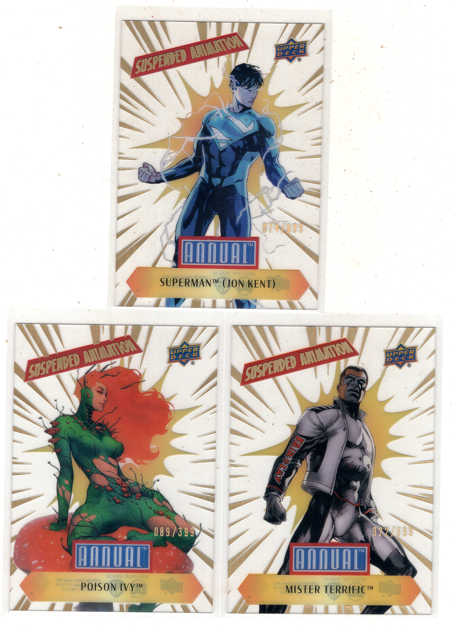 【来拆波卡】2024 Upper Deck Annual 年鉴 Superman Poison Ivy Mister Terrific 超人 毒藤女 卓越先生 胶片卡 399编 699编 zhang