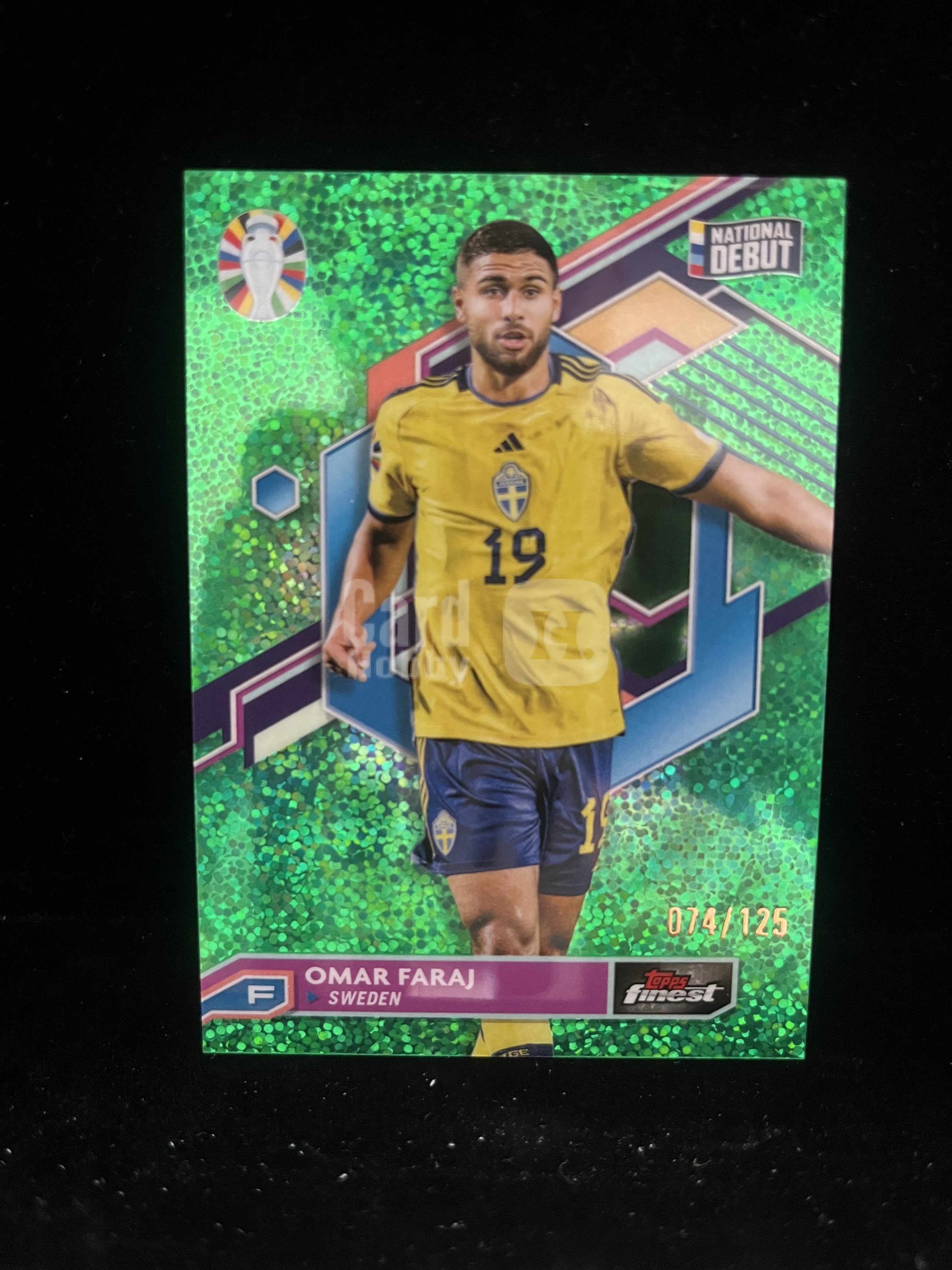 免费代拍 2023 Finest精品 UEFA European Championship Omar Faraj 074/125编 绿折 卡品如图#B159