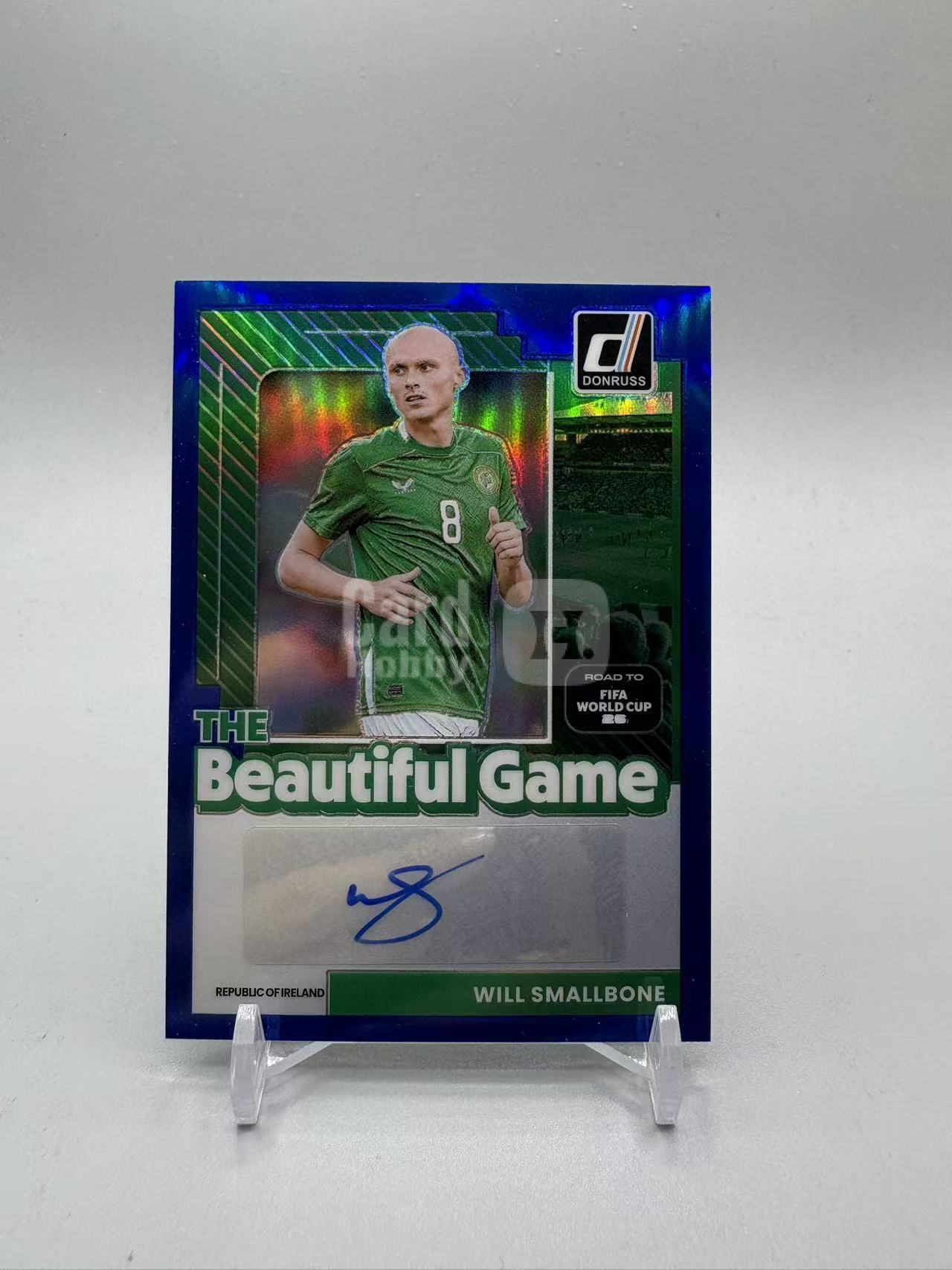 2025-26 Panini Donruss Will Smallbone 【灰灰代拍】世界杯 杜蕾斯 维尔 斯莫伯恩 /199编 蓝折 签字 爱尔兰 K