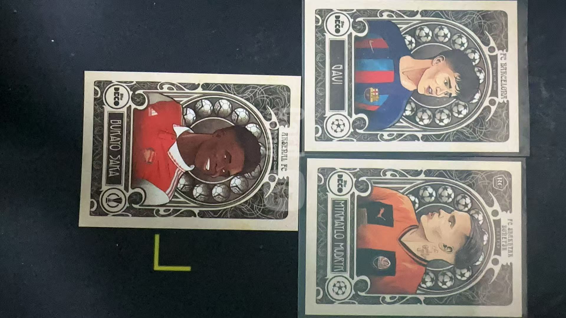 2022-23 Topps Deco Gavi 欧冠 艺术家特卡 加维 萨卡 穆德雷克 巴萨 阿森纳 lot 4张卡