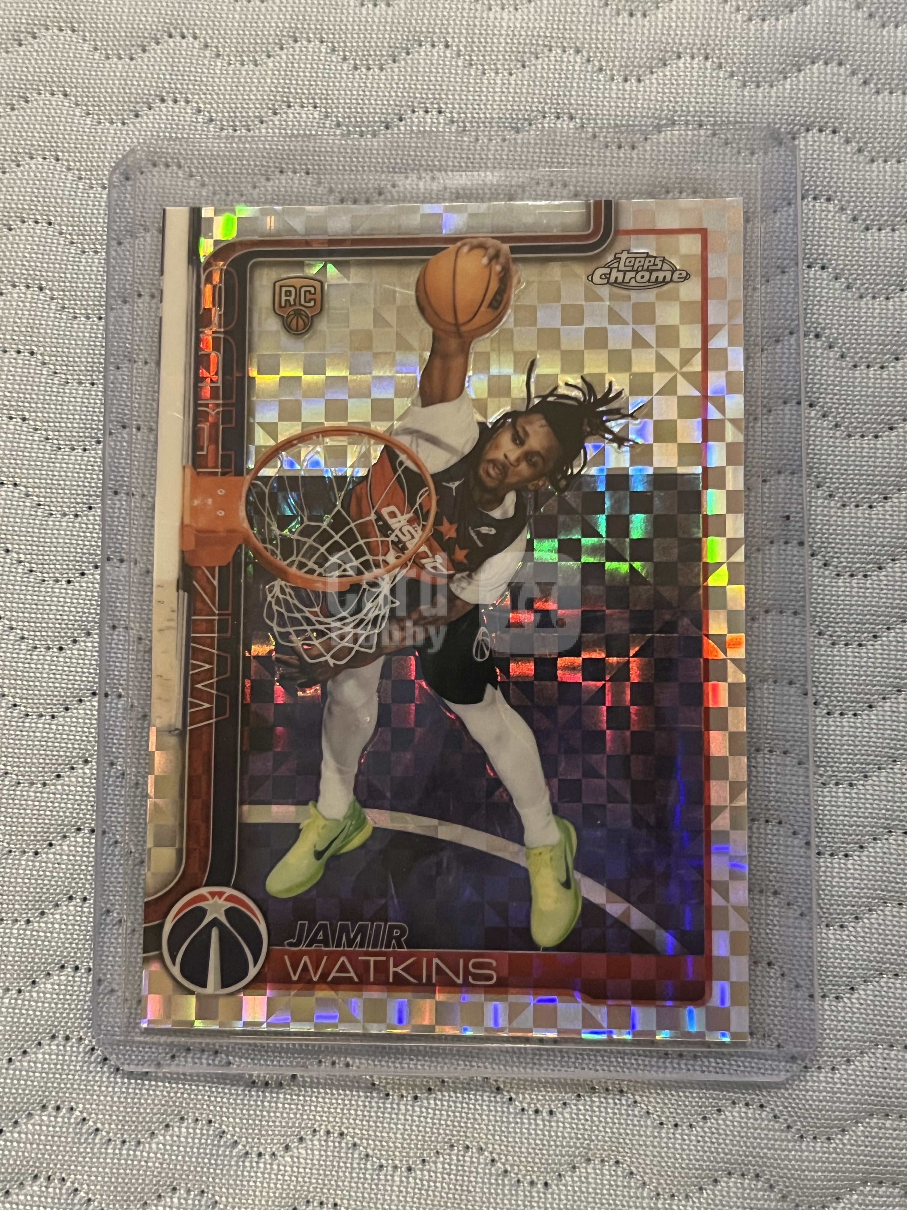 2026 Topps Chrome Jamir Watkins RC #194 奇才 贾米尔-沃特金斯 新秀RC 正base 格子平行 折射卡!!潜力新秀 未来可期!!凑套必备!!