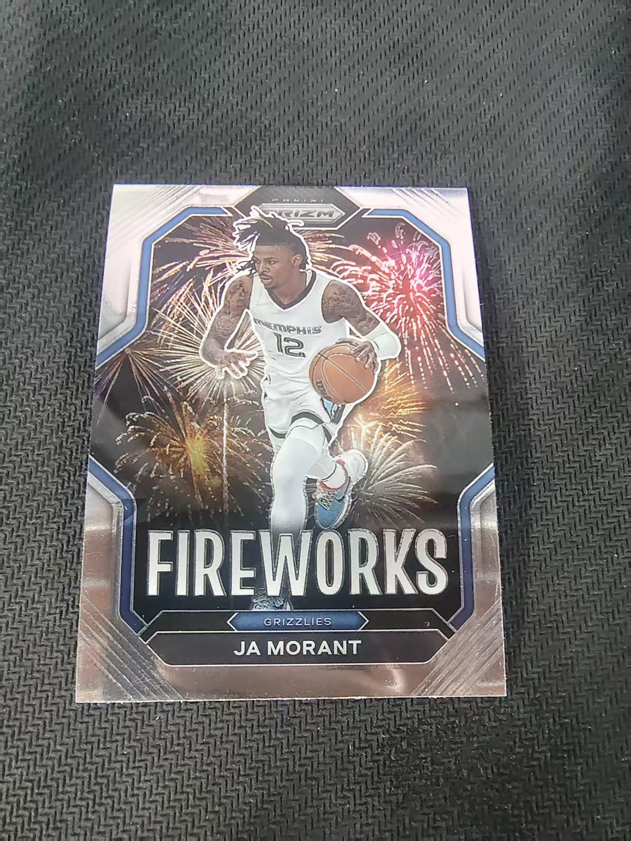 【可合并,不累计】2022-23 Panini Prizm Ja Morant 贾 莫兰特 枪王 烟花特卡 PZ 划痕 边角微瑕 介意勿拍 #7
