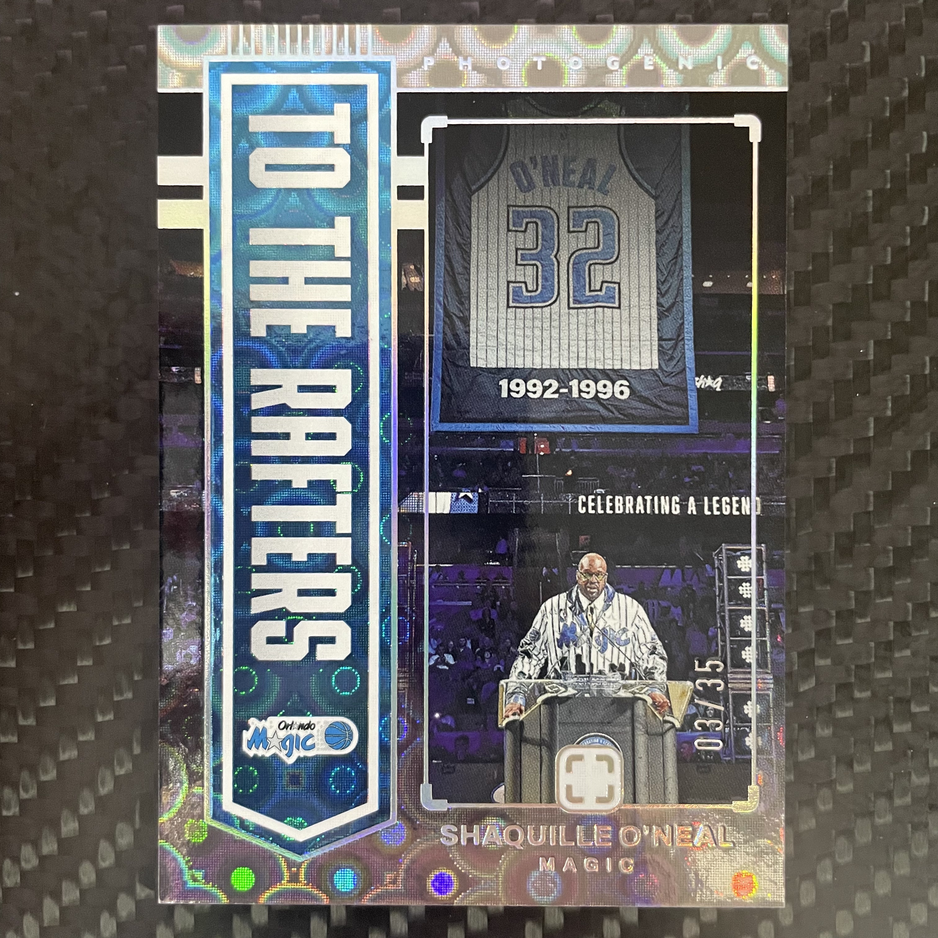 2024-25 Panini Photogenic Shaquille O'Neal 【杰克森拍卖】沙奎尔 奥尼尔 魔术 03/35编 圈圈泡泡折 球衣退役仪式 特卡 大鲨鱼 韦哥